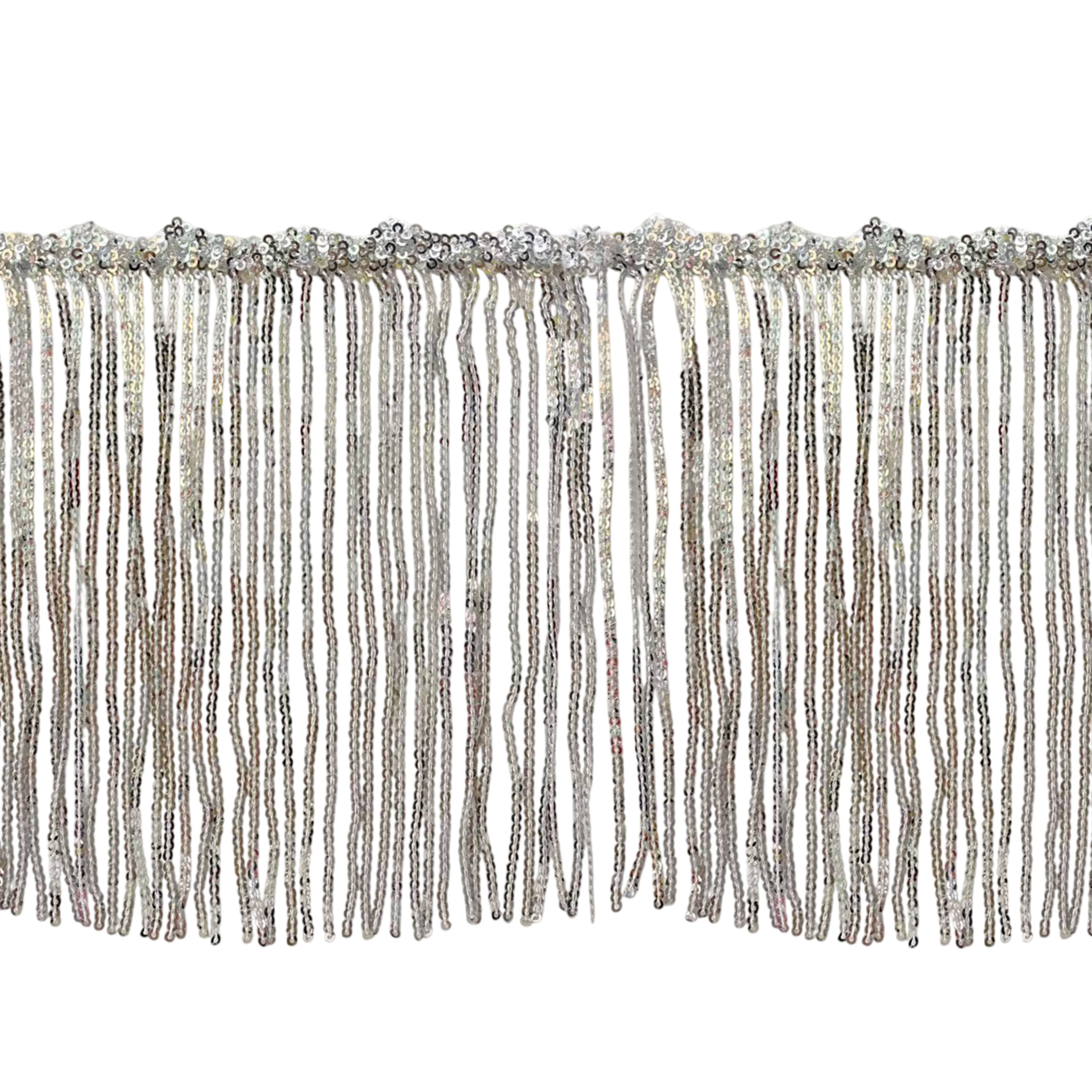 5.5" Faux Leather Rhinestone Fringe Trim by Celebrate It®