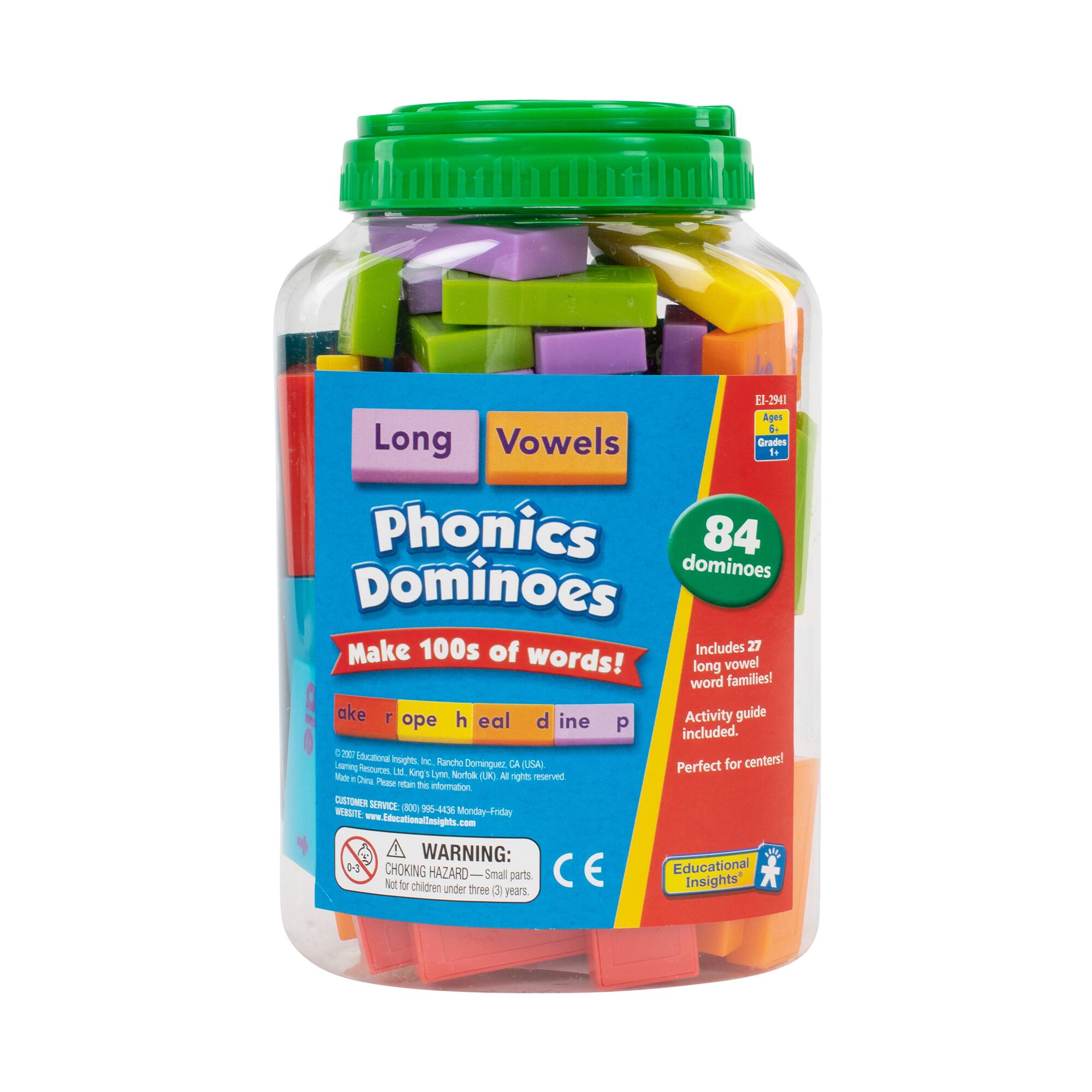 Educational Insights Phonics Dominoes Long Vowels