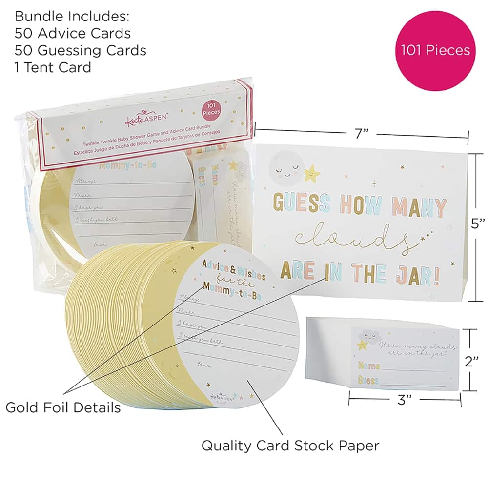 Kate Aspen® Twinkle Twinkle Advice Card & Baby Shower Game Set