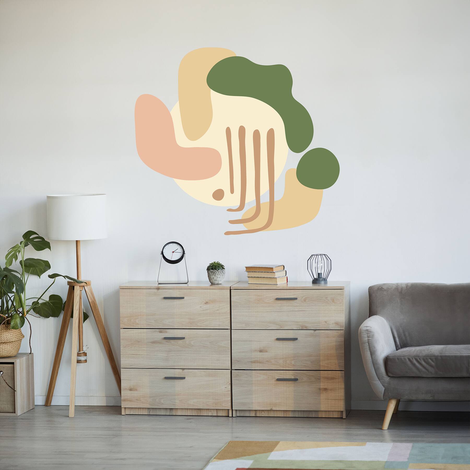 WallPops Very Gay Paint Soft Amoeba Modular Mural Peel &#x26; Stick Wall Decals