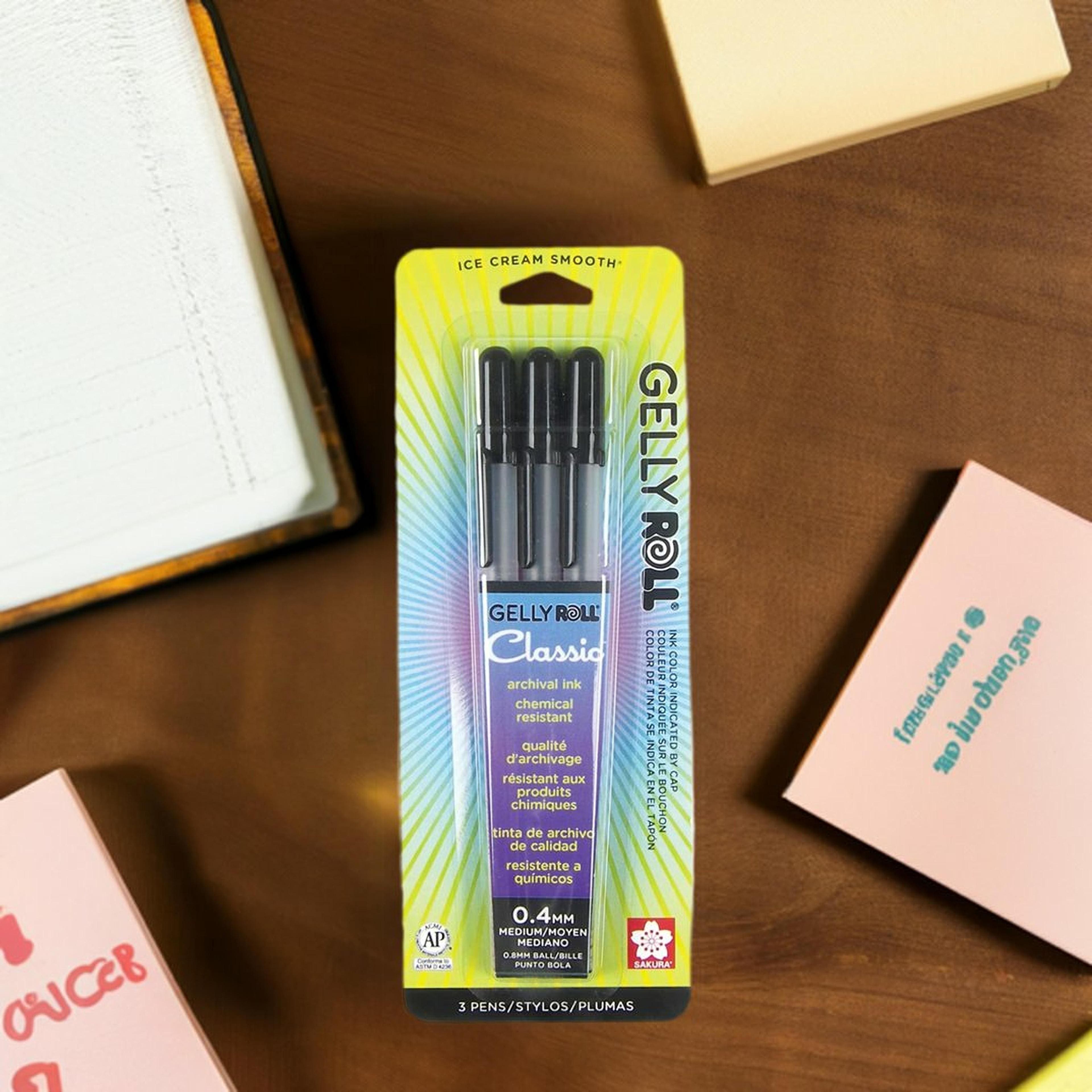 Gelly Roll&#xAE; Classic&#x2122; 08 Medium Point Black Gel Pens, 3ct.