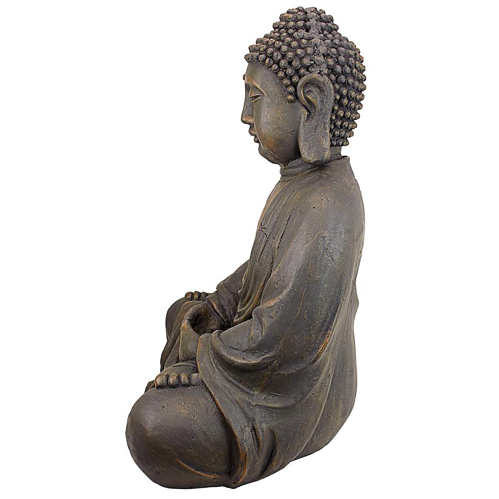 Design Toscano 26&#x22; Dark Meditative Buddha of the Grand Temple Statue