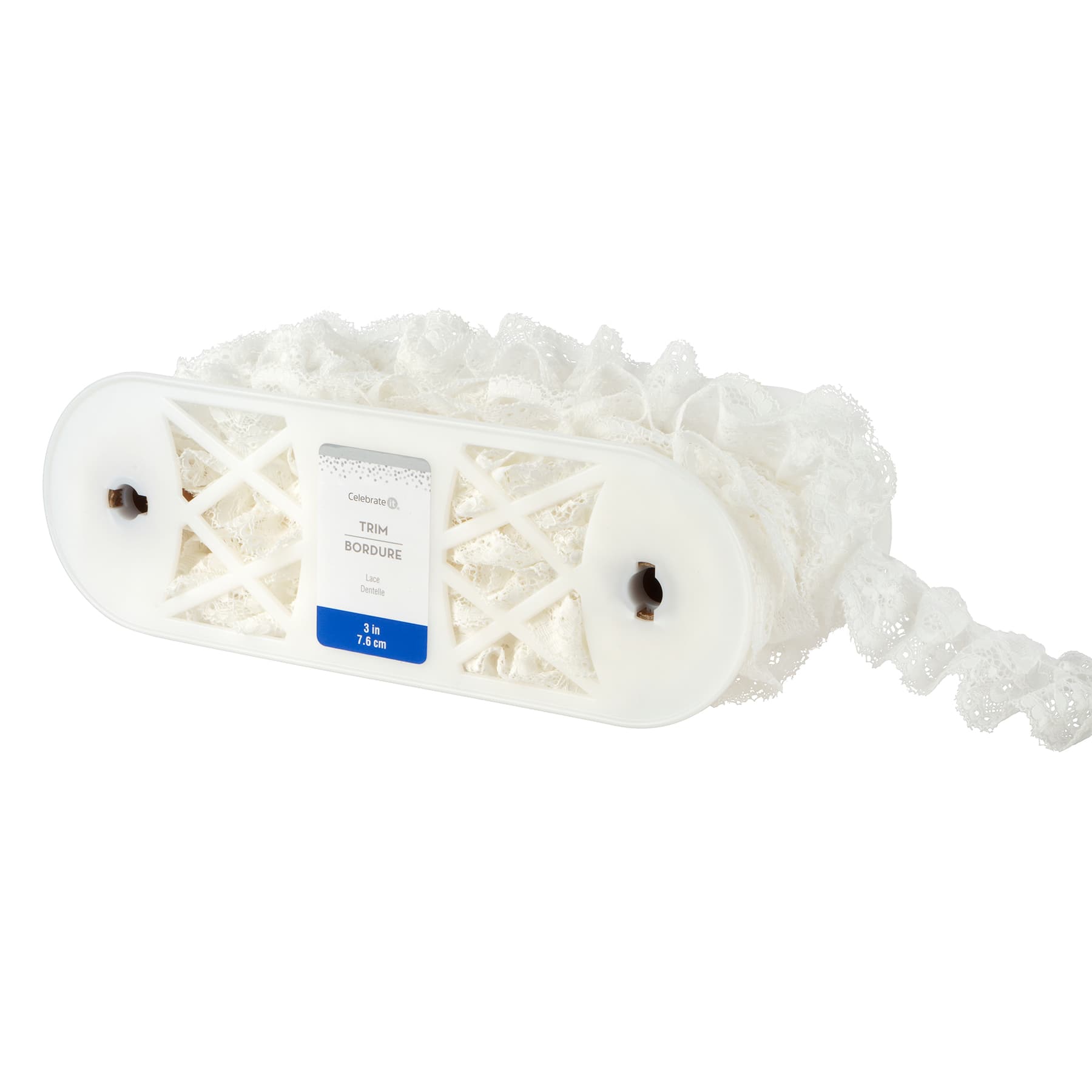 3&#x22; White Pleated Lace Trim by Celebrate It&#xAE;