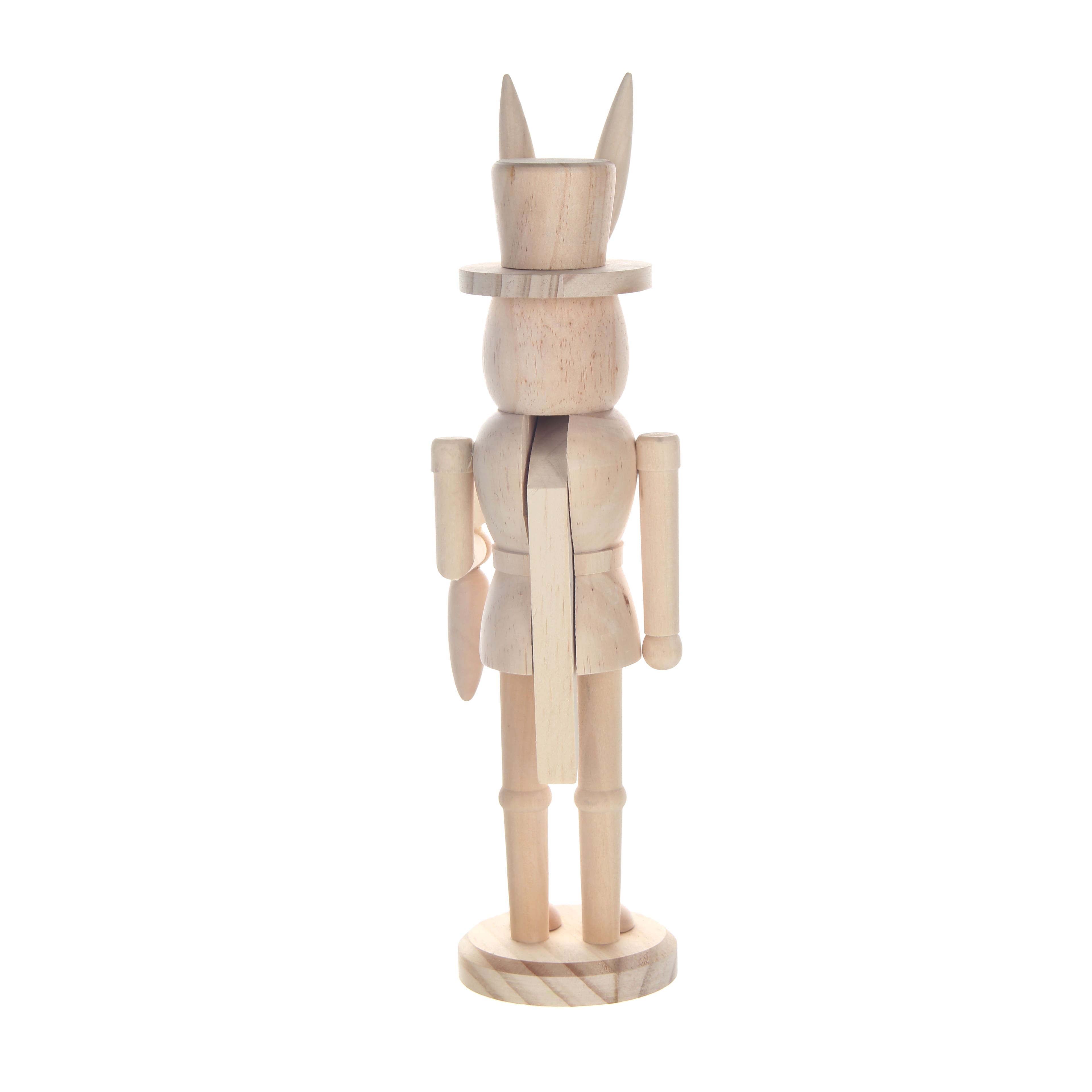 14&#x22; Bunny with Carrot Nutcracker DIY Wood D&#xE9;cor by Make Market&#xAE;