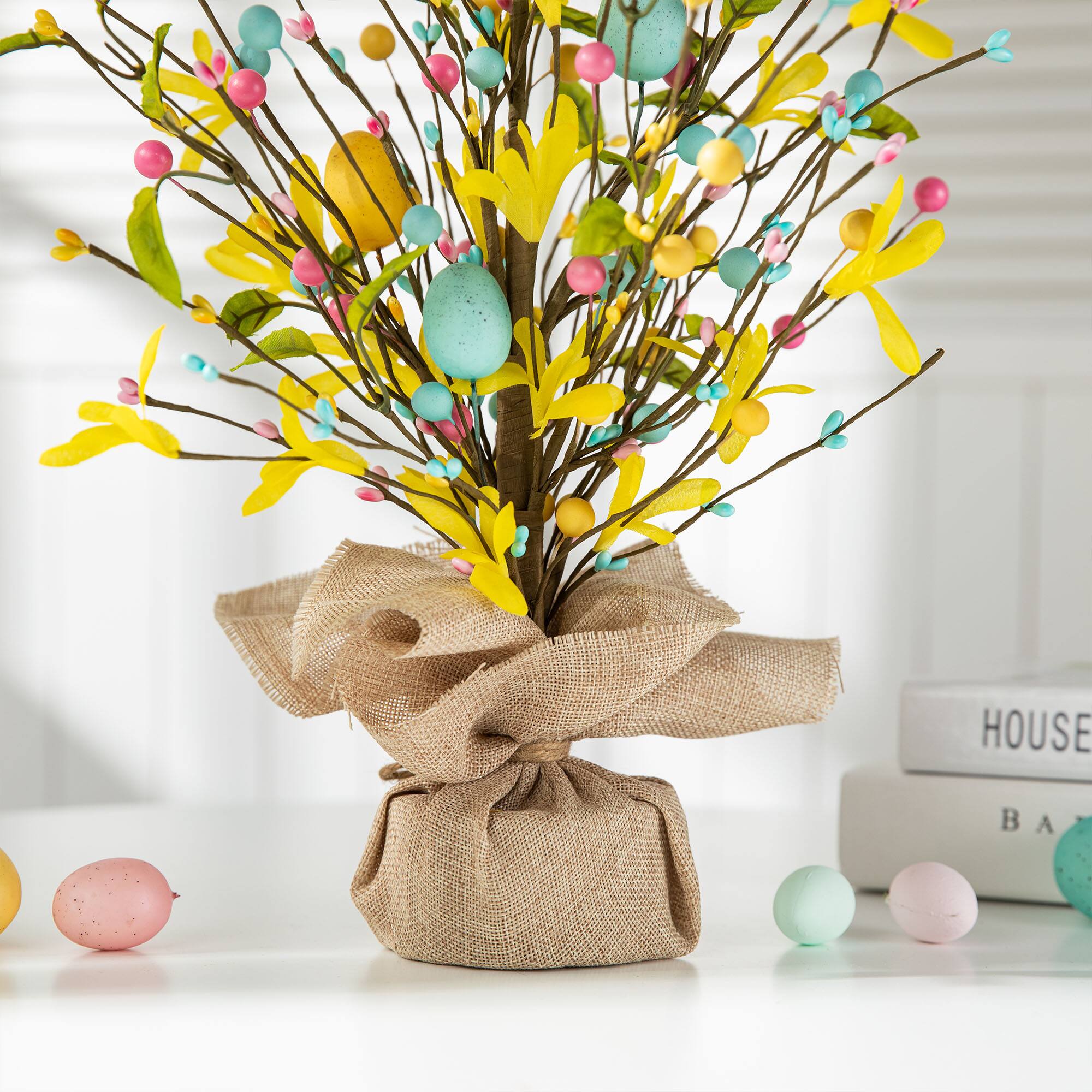 Glitzhome® 18" Easter Egg Table Tree Décor