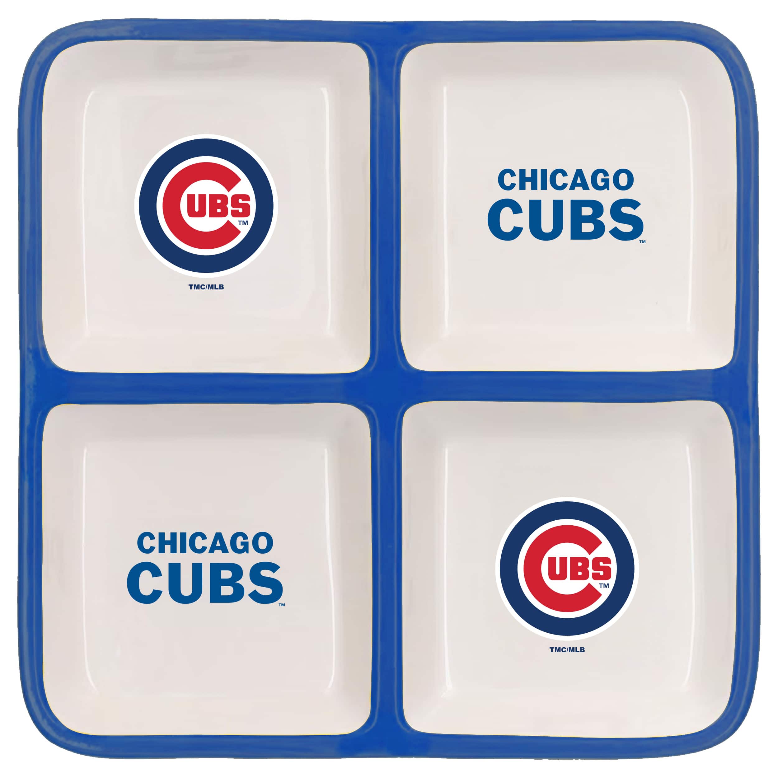 The Memory Company MLB 4 Section Square Ceramic Tray