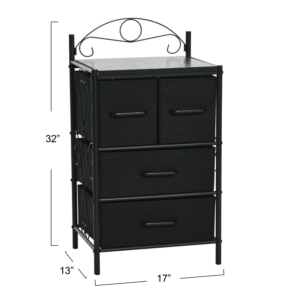 Household Essentials Victoria 32&#x22; 4-Drawer Dresser