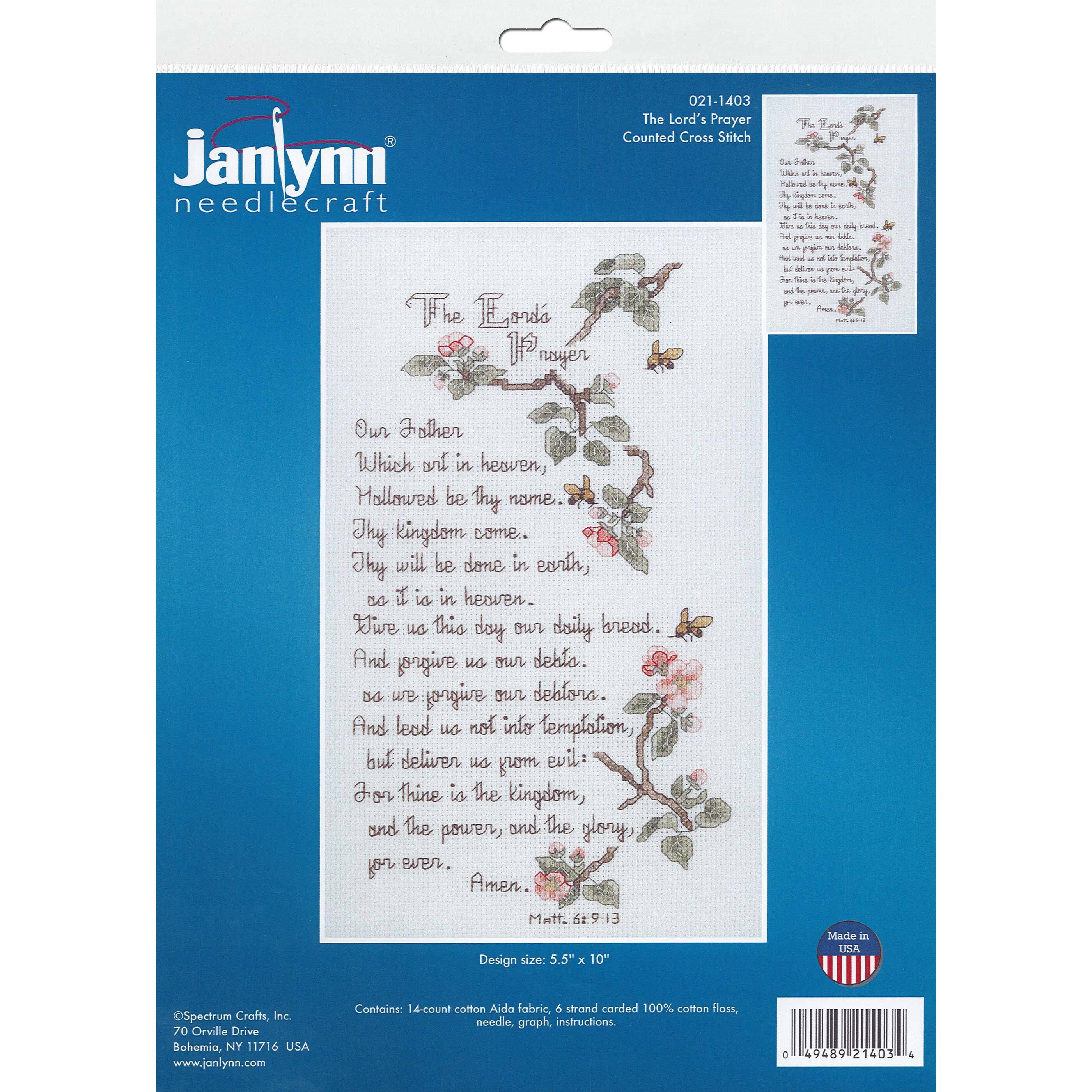 Janlynn The Lords Prayer Counted Cross Stitch Kit - D616054S - Arts and Crafts Buy the Janlynn The Lords Prayer Counted Cross Sti sku D616054S