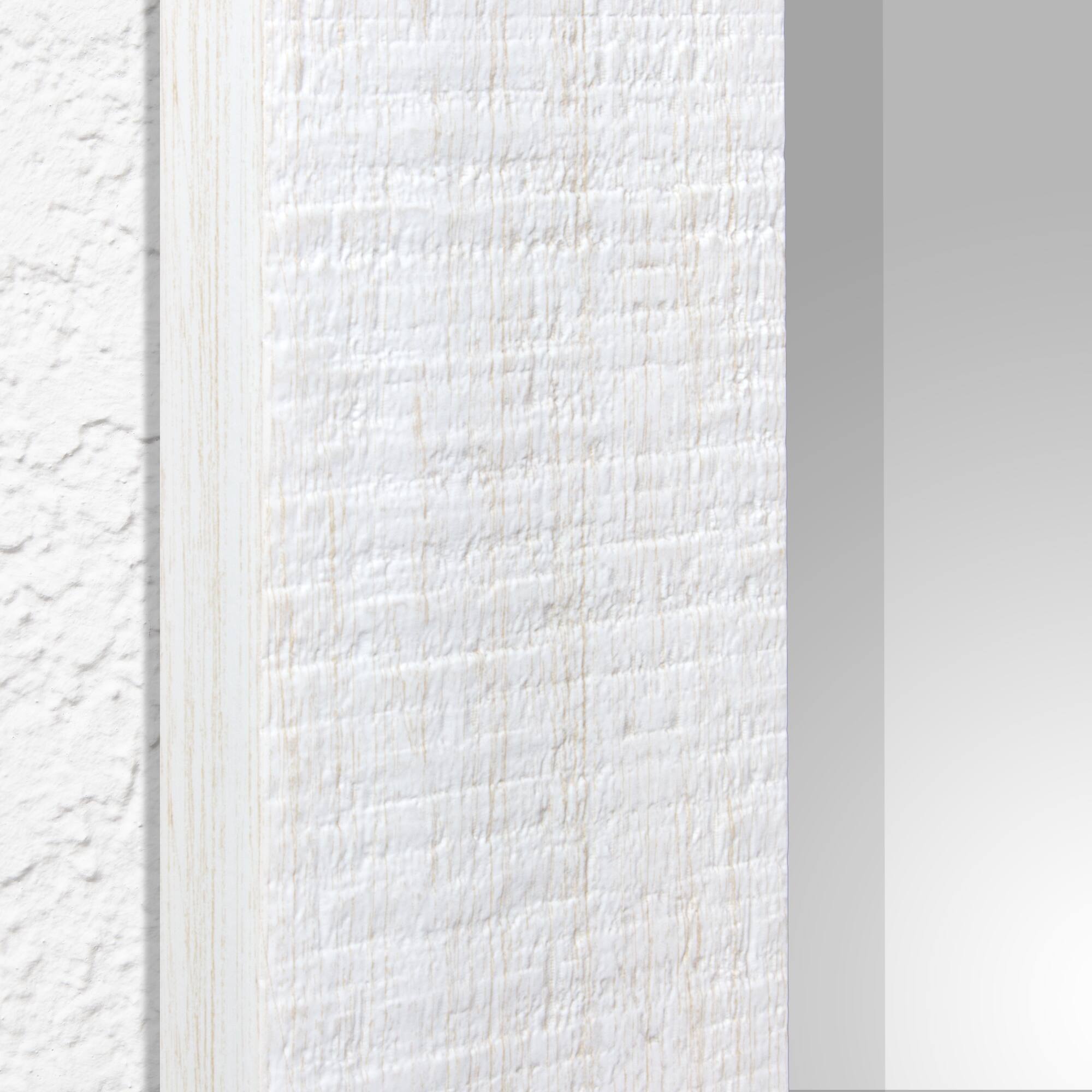 Head West Whitewashed Wood Plank Beveled Glass Bathroom Vanity Mirror