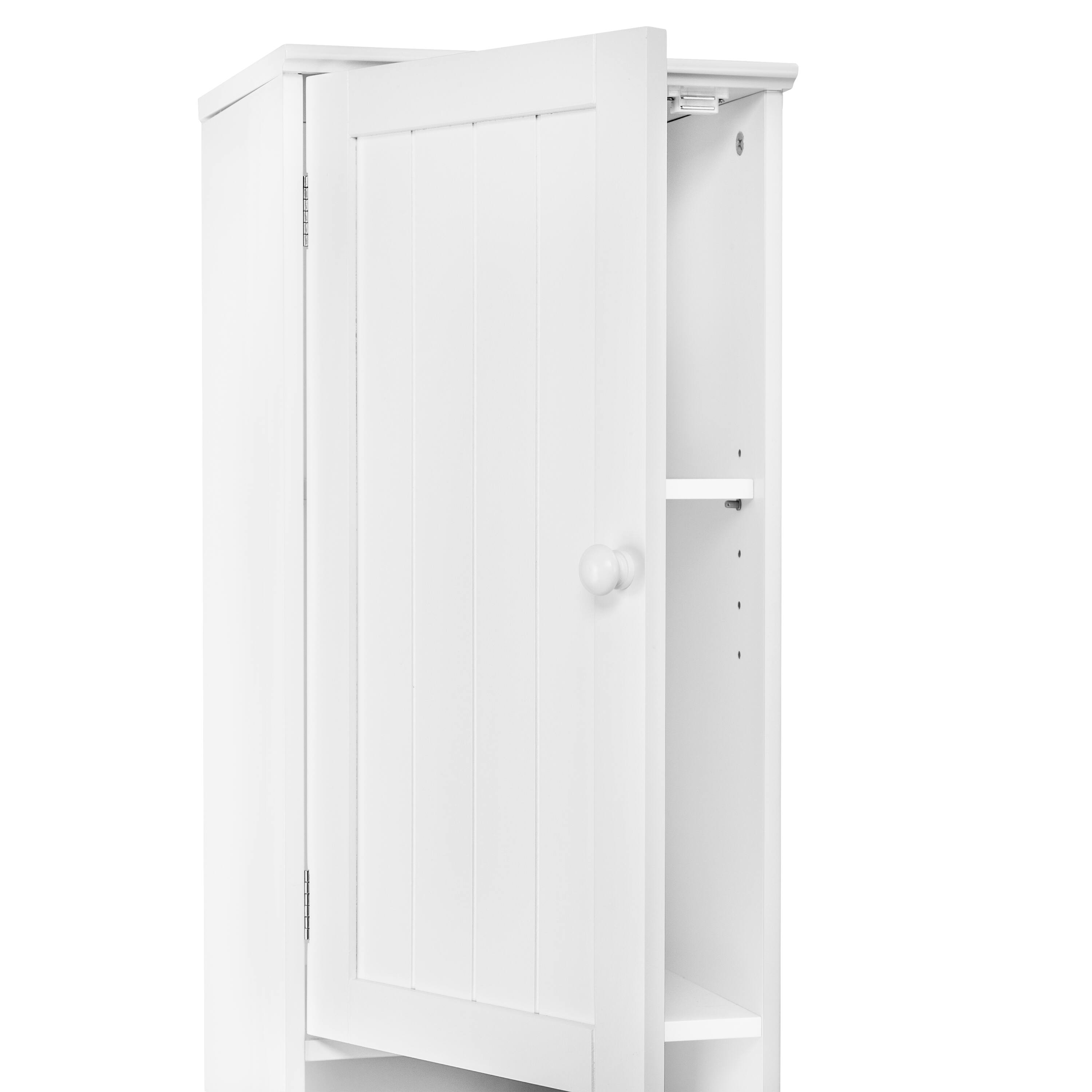 Honey Can Do White Bathroom Storage Cabinet