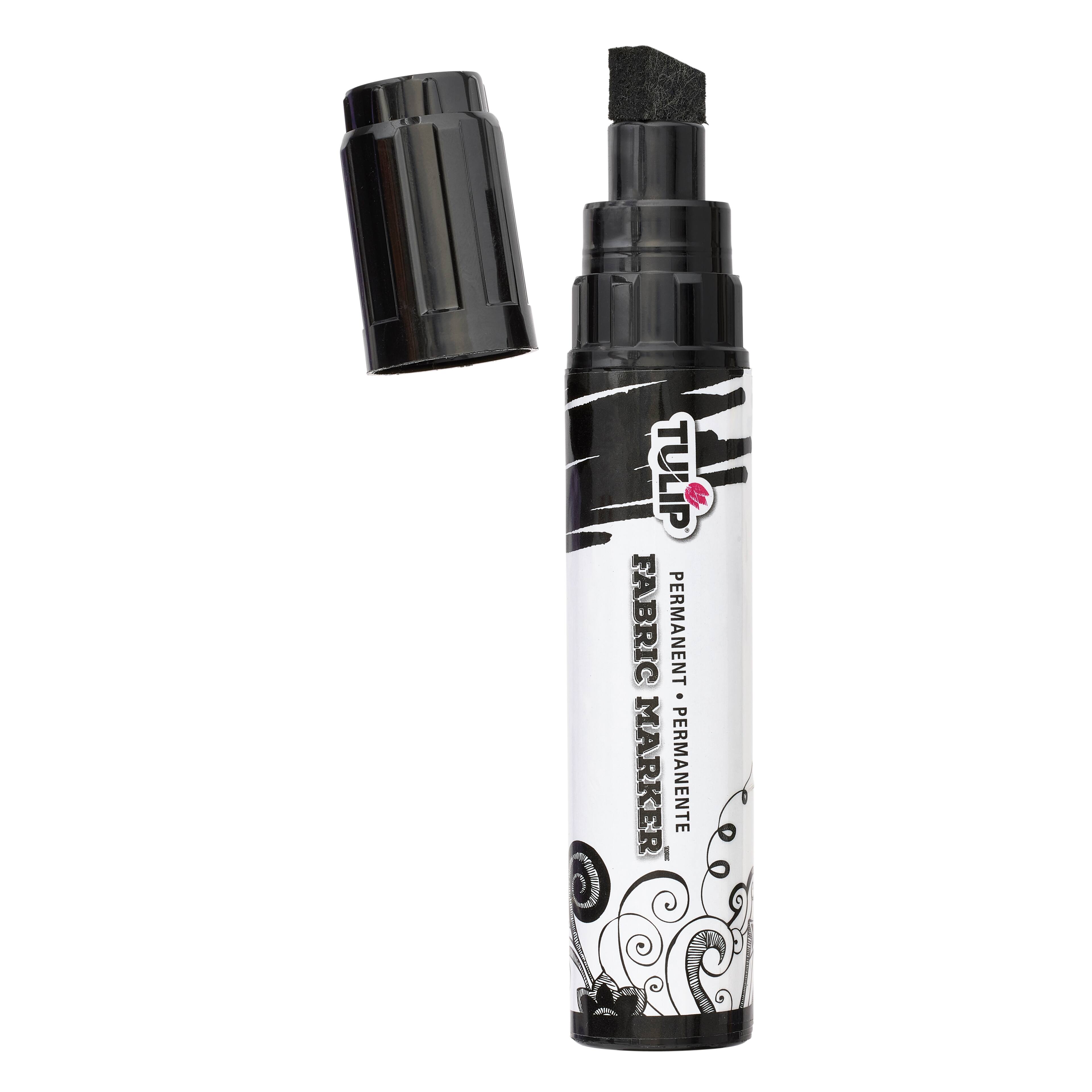 Tulip® Permanent Fabric Markers® Black Jumbo Chisel Tip