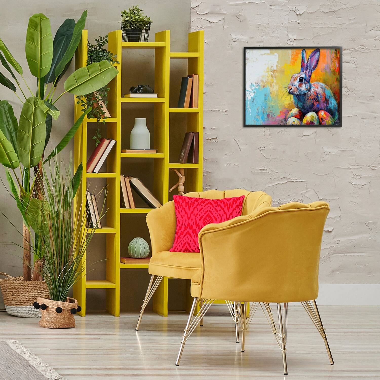 Stupell Industries Easter Joy Abstract Framed Giclee Art