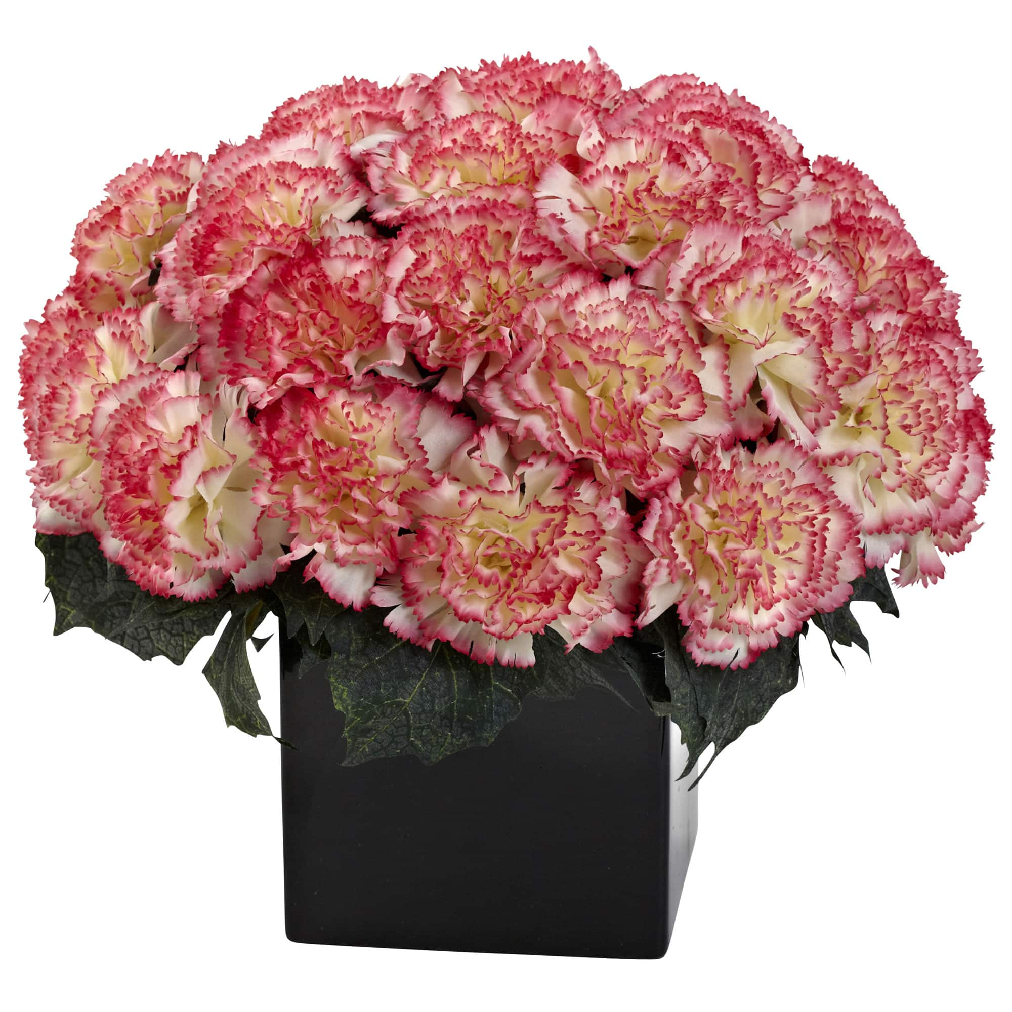 11&#x22; Cream Pink Carnation Arrangement with Vase