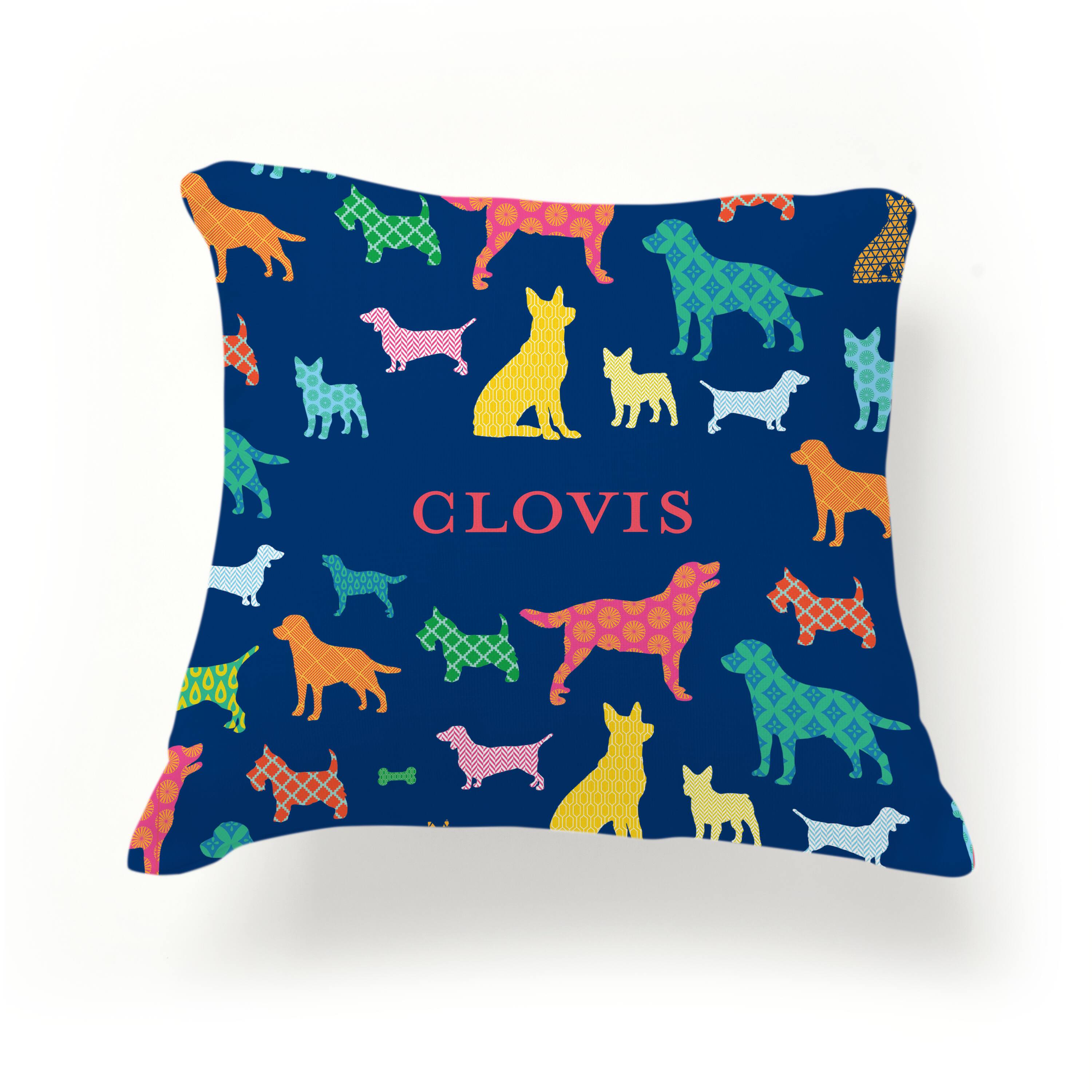 Shop The Gartner Studios Personalized Colorful Dogs Pet Pillow At
