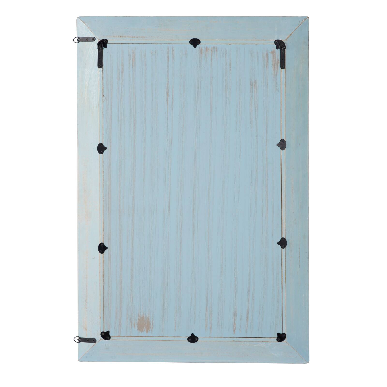 48&#x22; White Wood Farmhouse Wall Mirror