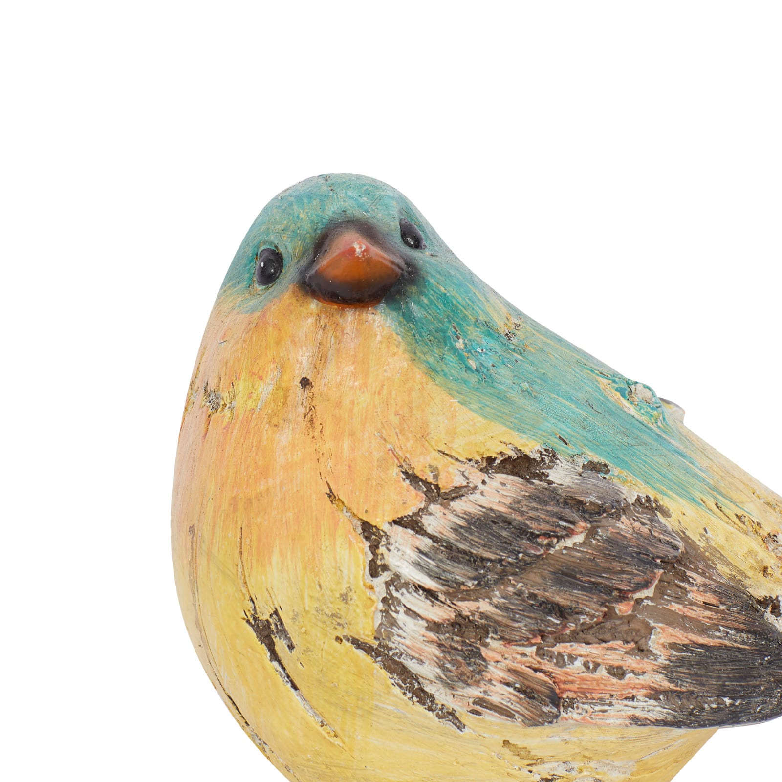 9&#x22; Multicolor Rustic Polystone Bird Sculpture Set