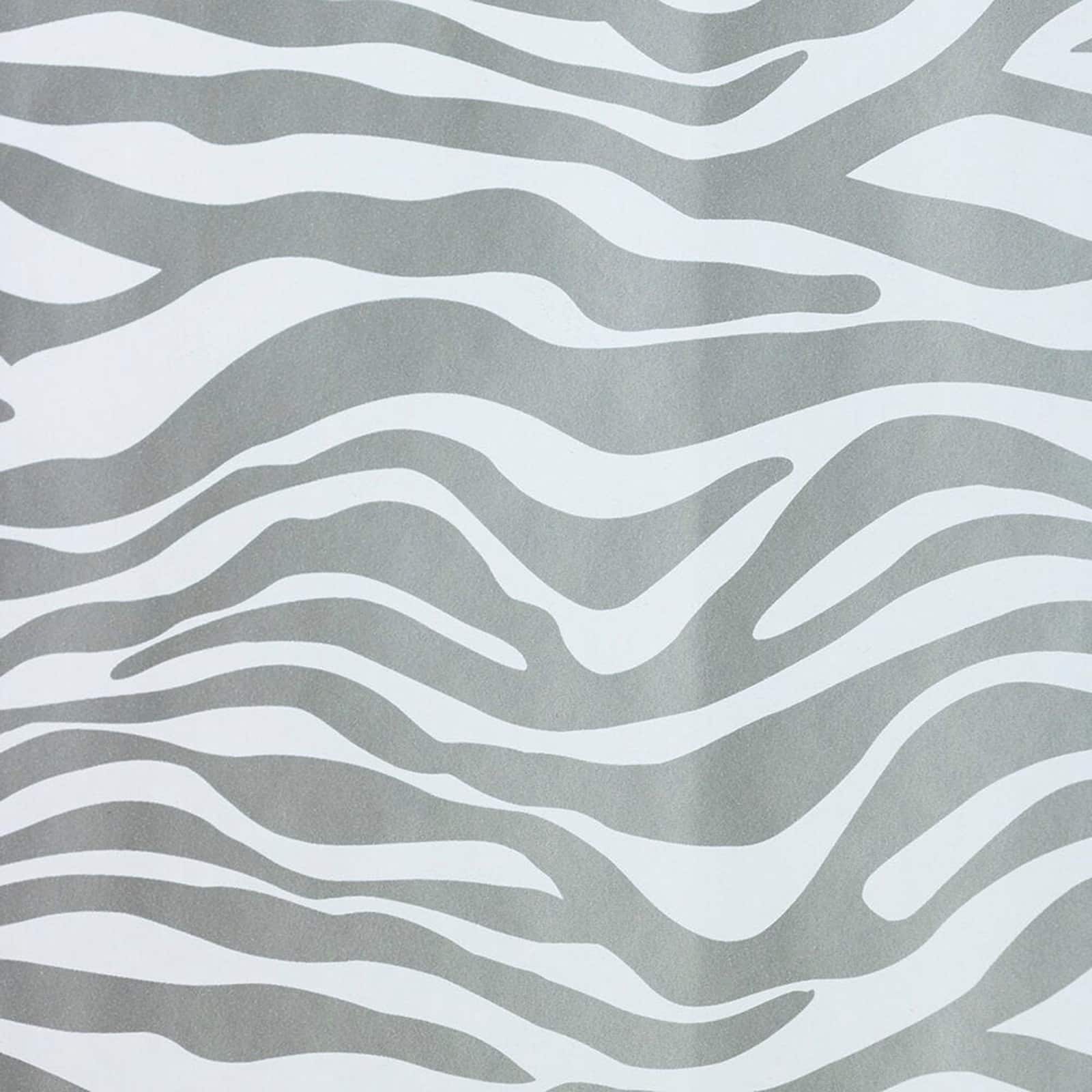 JAM Paper Safari Silver & White Zebra Gift Wrap, 2ct.