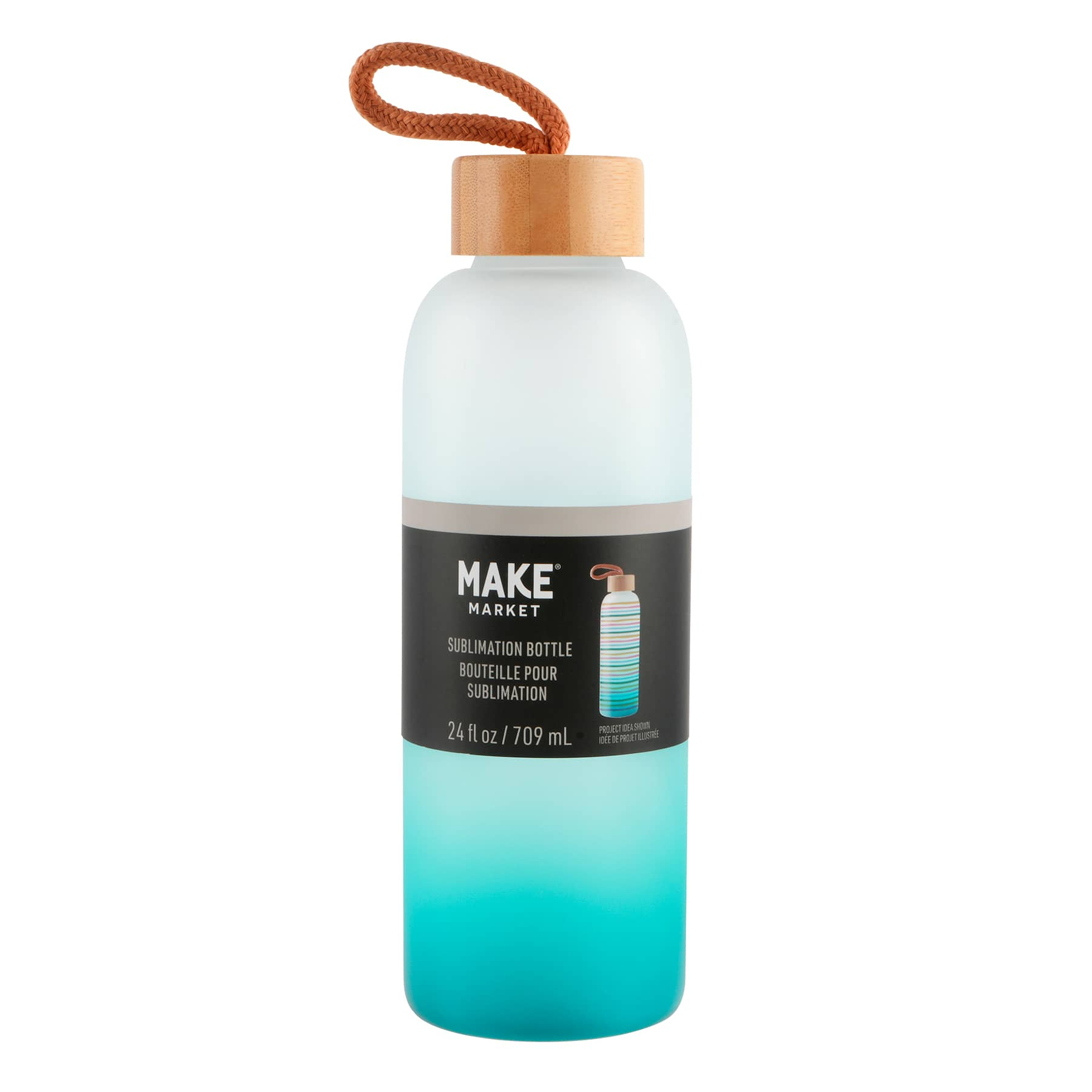 24oz. Frosted Glass Sublimation Bottle by Make Market&#xAE;