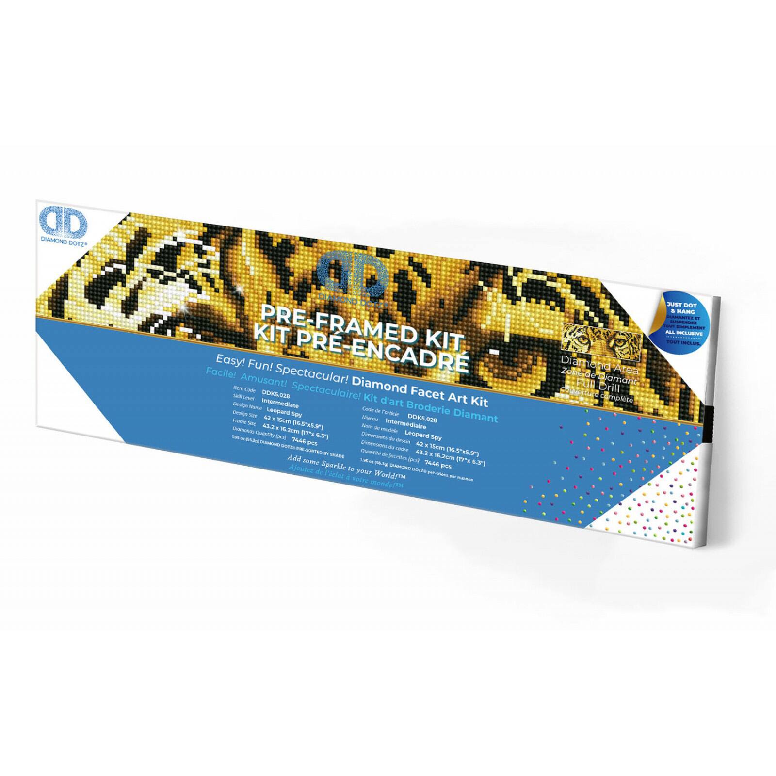 Diamond Dotz® Intermediate Leopard Spy with Frame Diamond Painting Kit