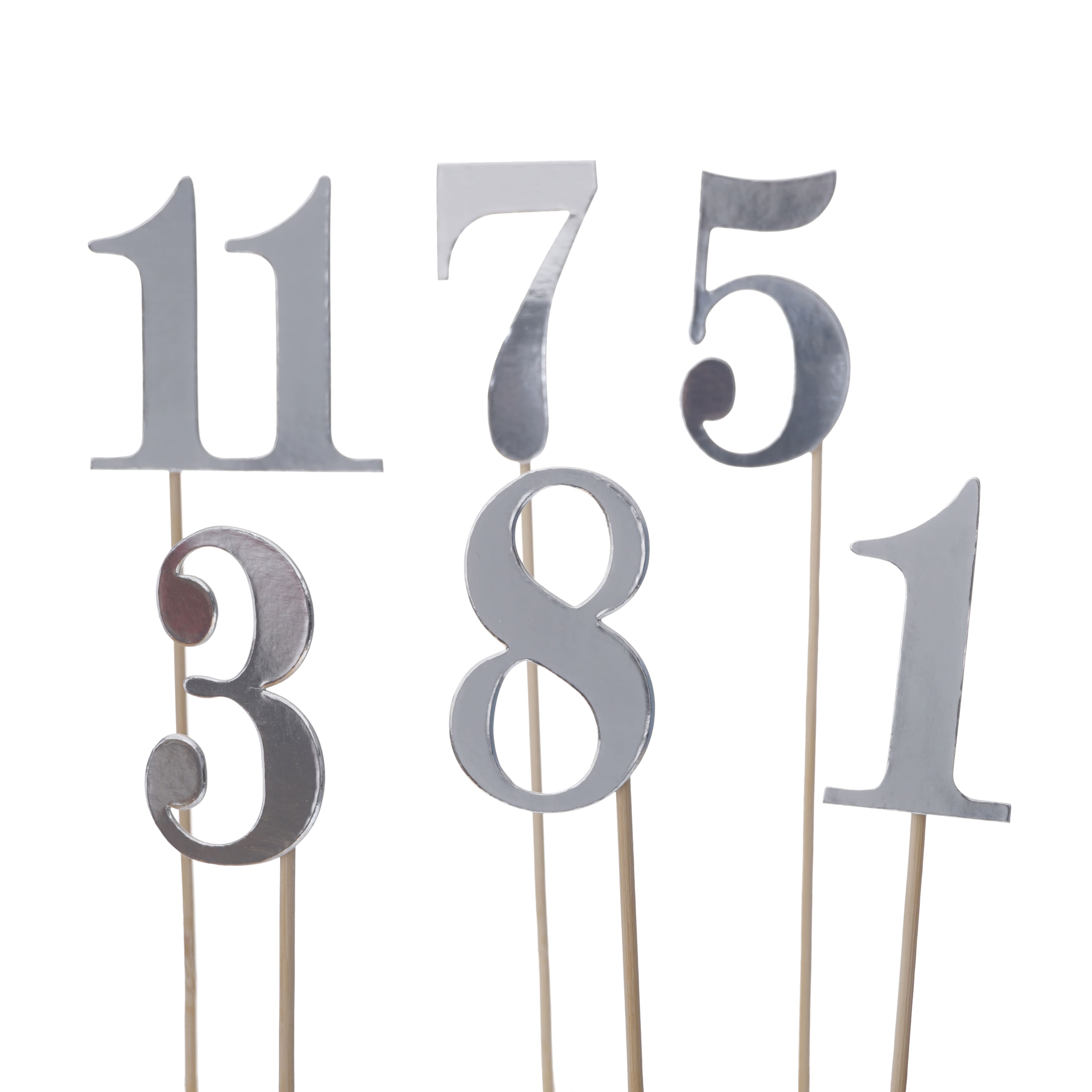 1-12 Silver Table Numbers by Celebrate It&#x2122;