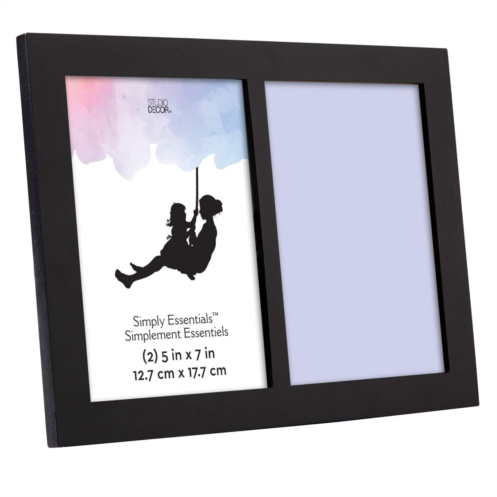 Simply Essentials™ 2 Opening 5" x 7" Black Frame by Studio Décor®