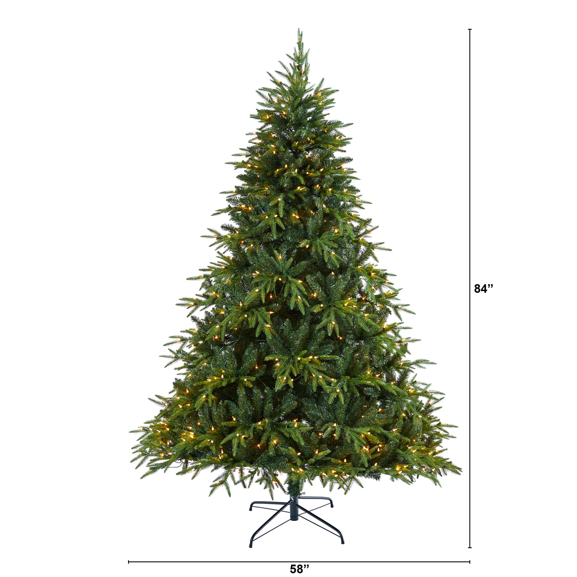 7ft. Pre-Lit Colorado Mountain Fir Artificial Christmas Tree, Clear LED Lights