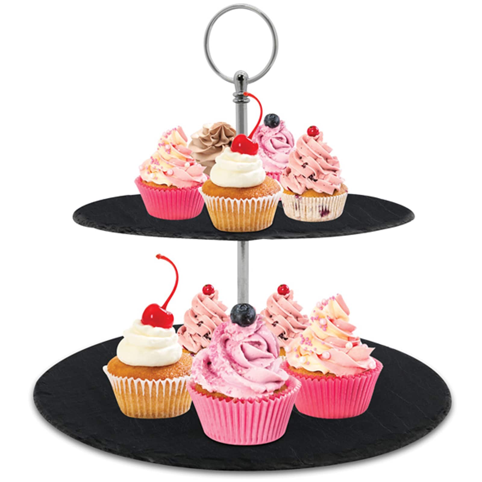 Nutrichef 2-Tier Cake Stand Tower Tray