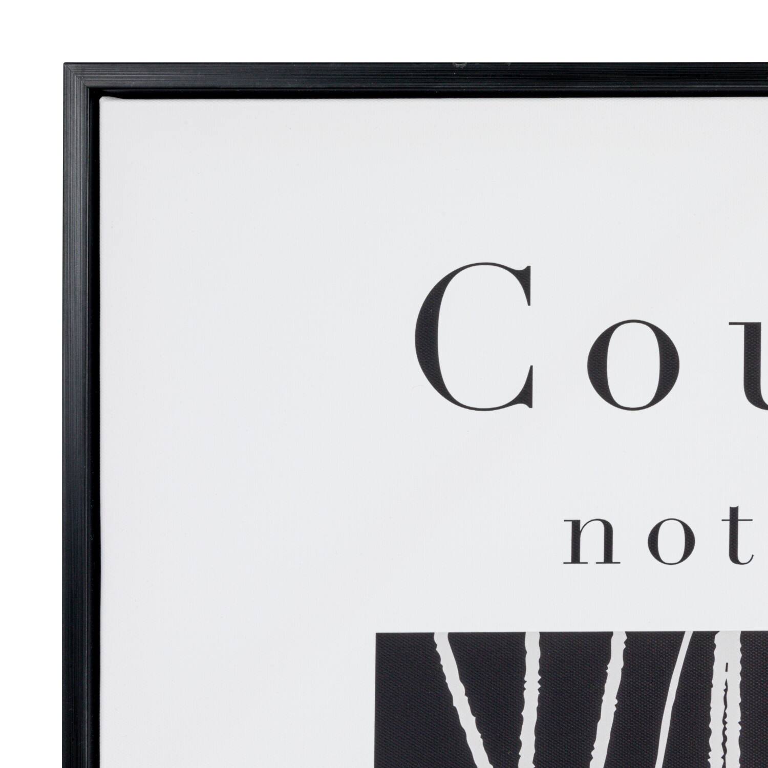 Hello Honey&#xAE; Black &#x26; White Coupe Lino Canvas Framed Wall D&#xE9;cor