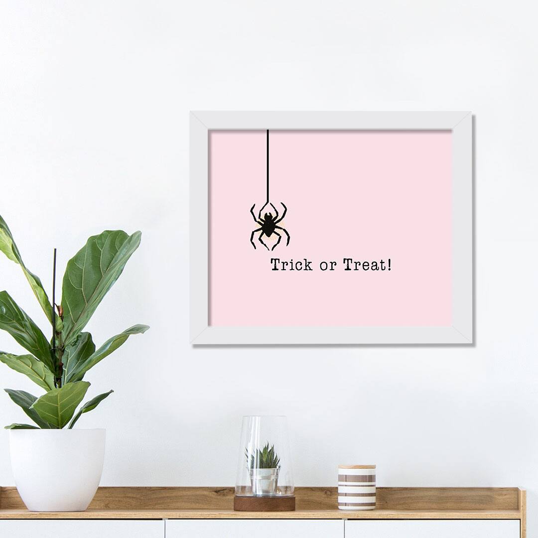 Spider Trick White Framed Print Wall Art