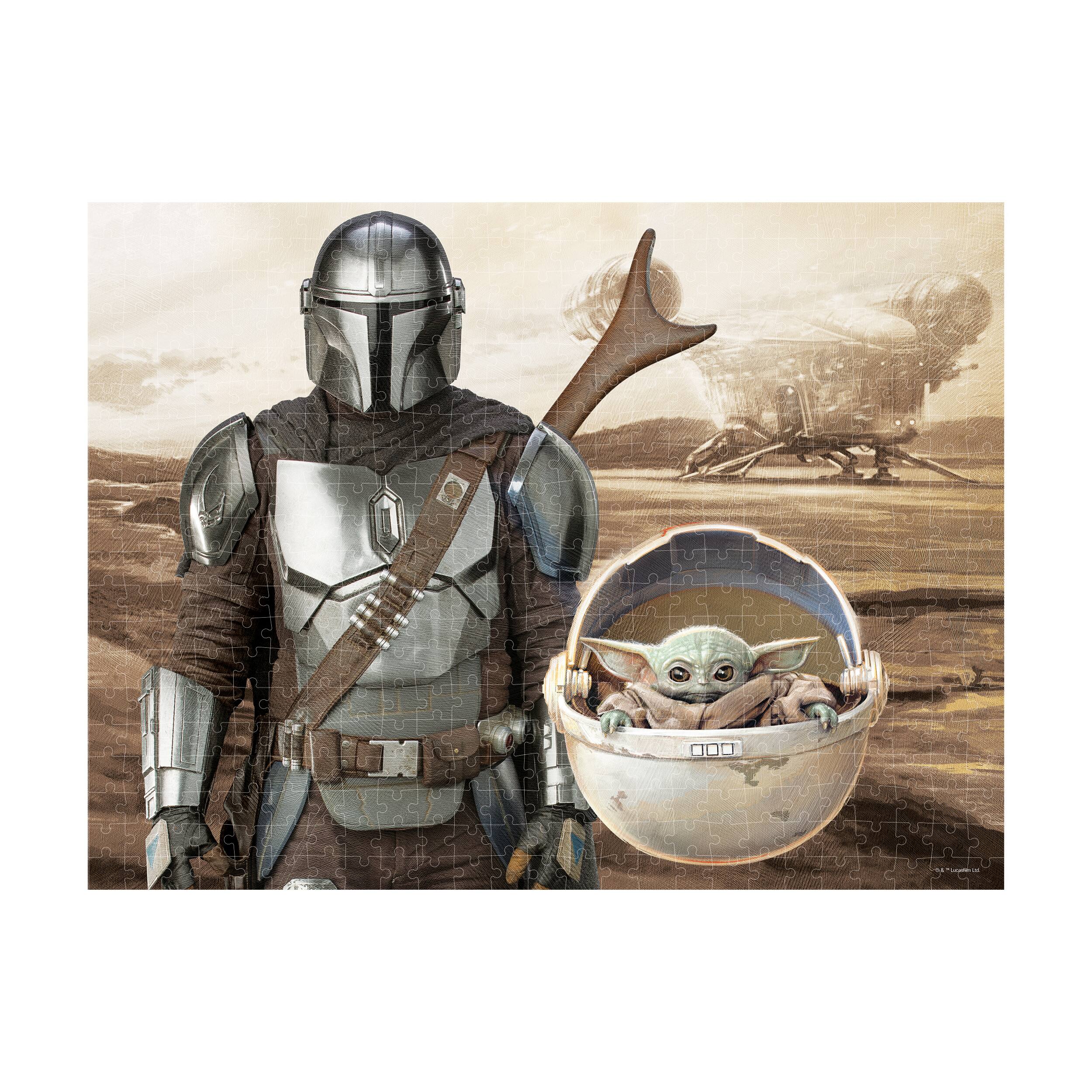 Star Wars - The Mandalorian - Mando &#x26; Grogu 3D Lenticular Jigsaw Puzzle: 500 Pcs