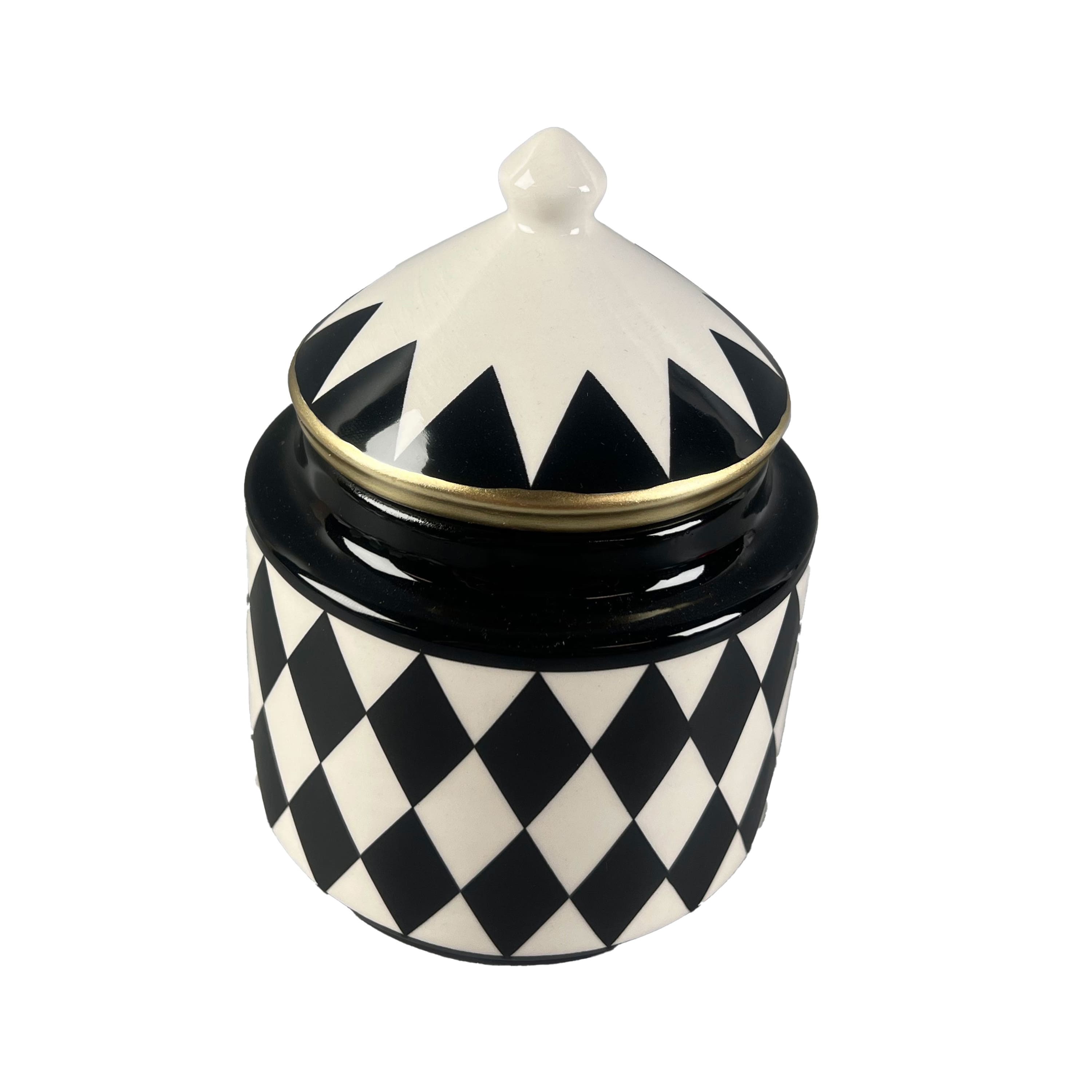 Black &#x26; White Diamond Ceramic Canister by Ashland&#xAE;