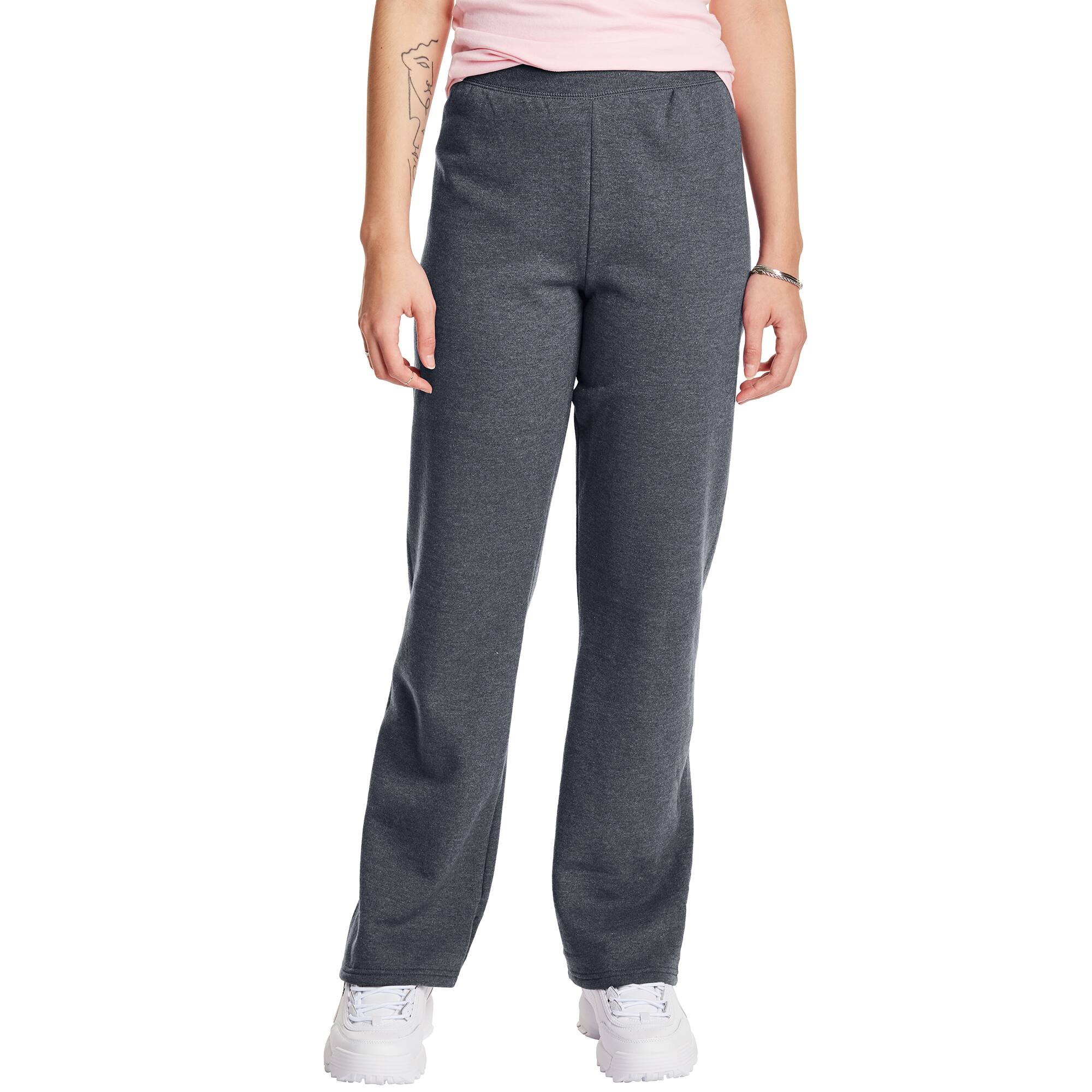 Hanes EcoSmart Open Leg Fleece Women&#x27;s Sweatpants