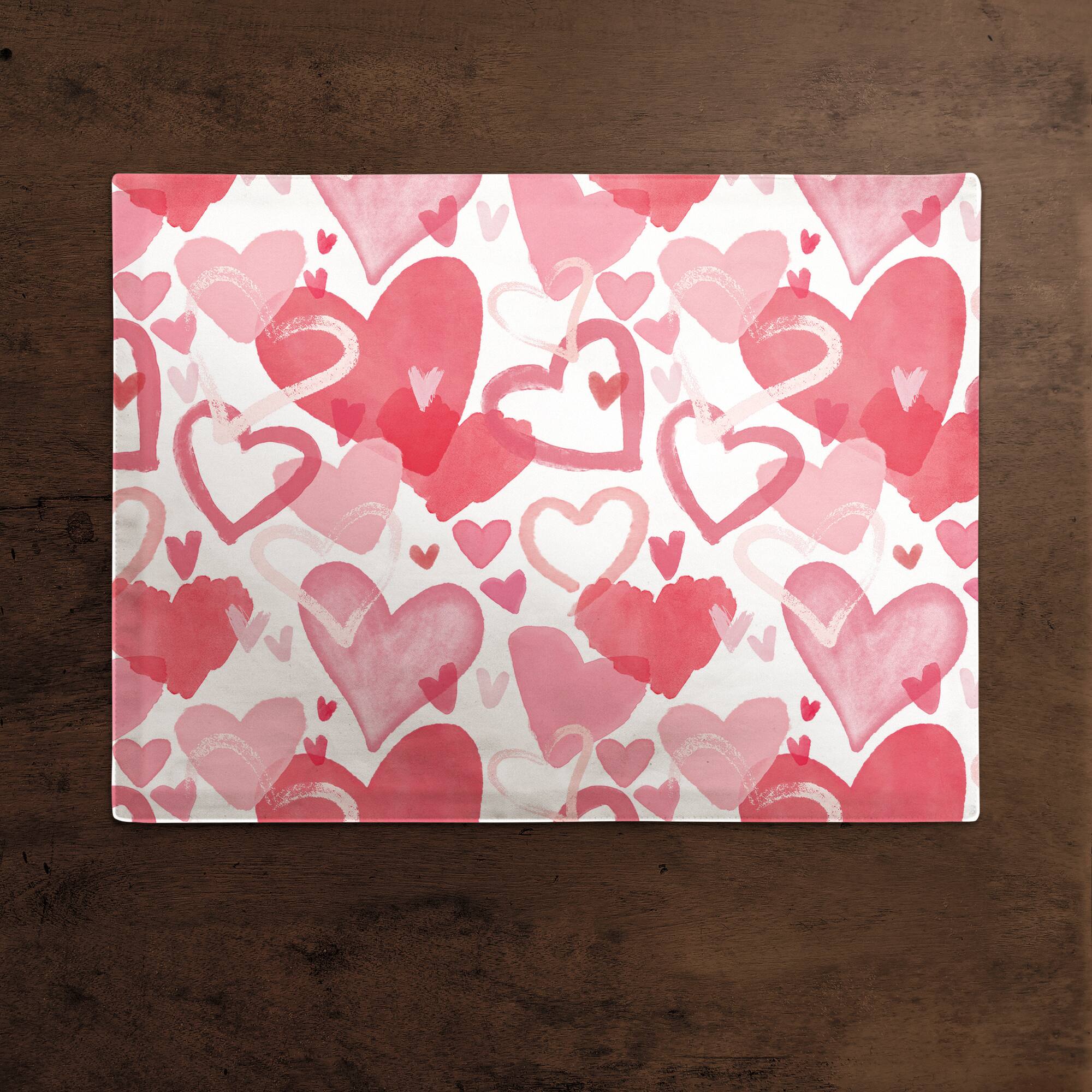 Heart Cluster Pattern 18&#x22; x 14&#x22; Cotton Twill Placemat