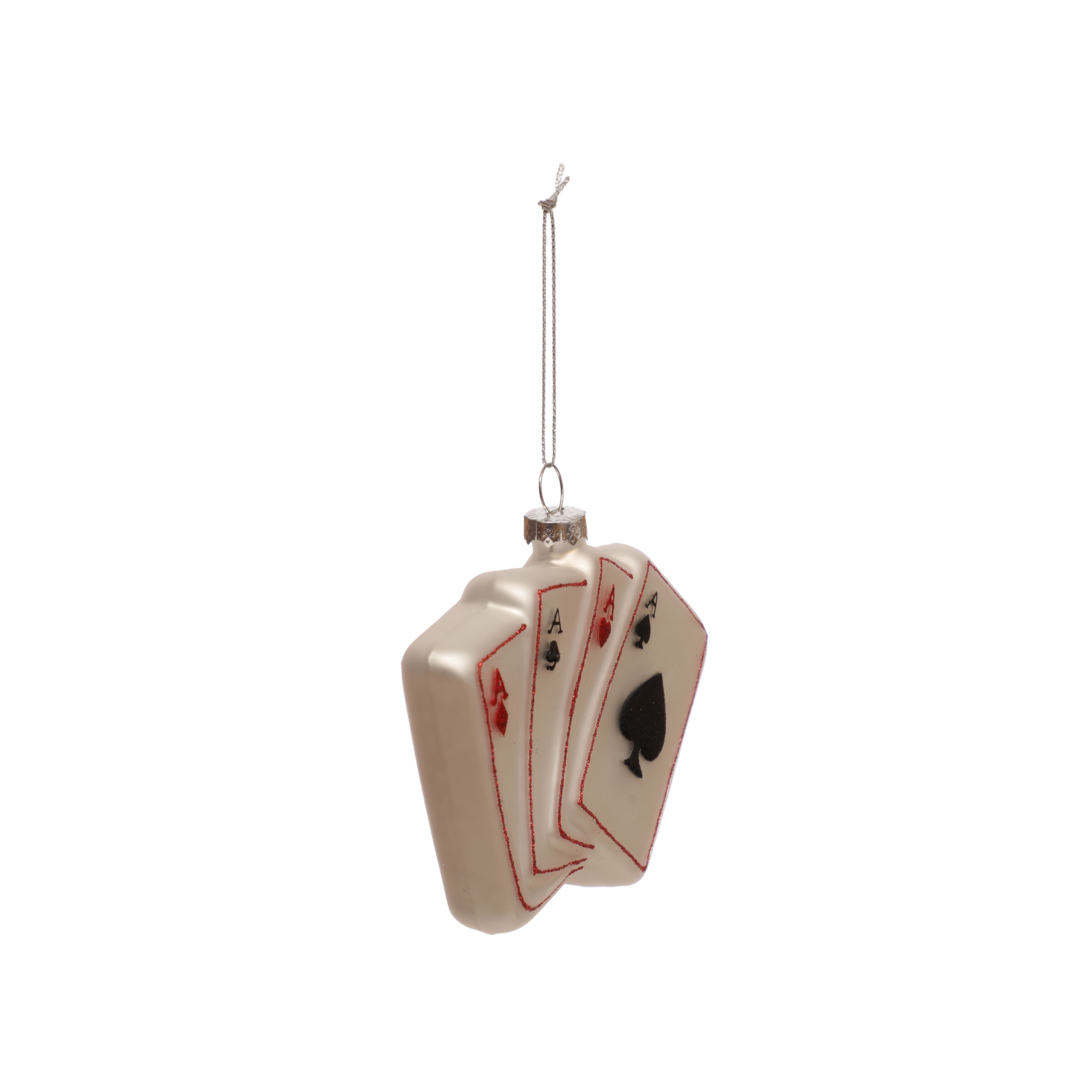 4&#x22; Playing Cards Glass Ornament by Ashland&#xAE;