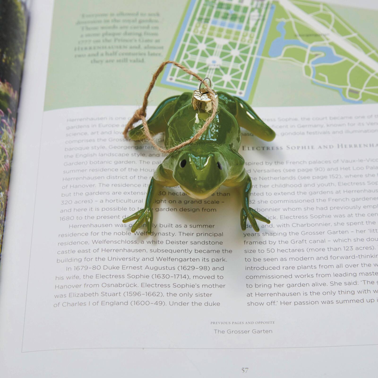 Hello Honey&#xAE; Green Hand-Painted Glass Frog Ornament