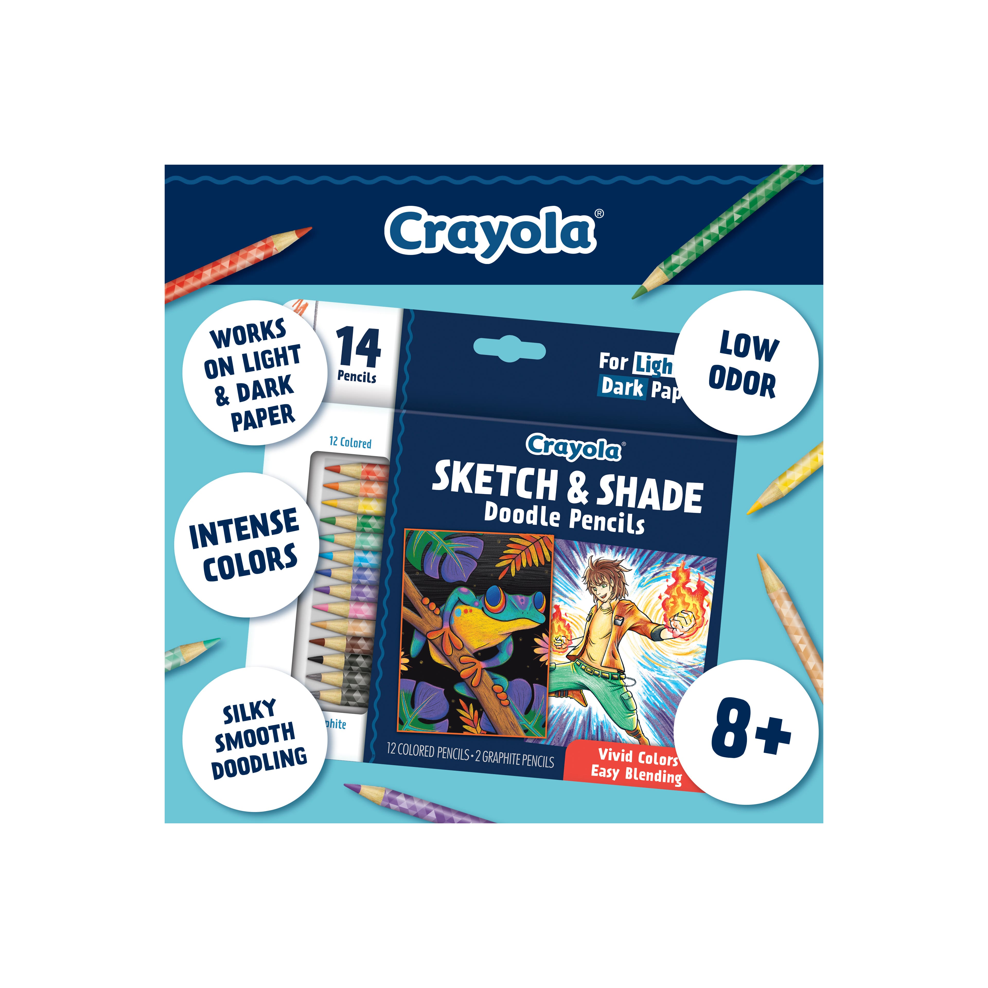 Crayola&#xAE; Sketch &#x26; Shade Doodle Pencils, 14ct.