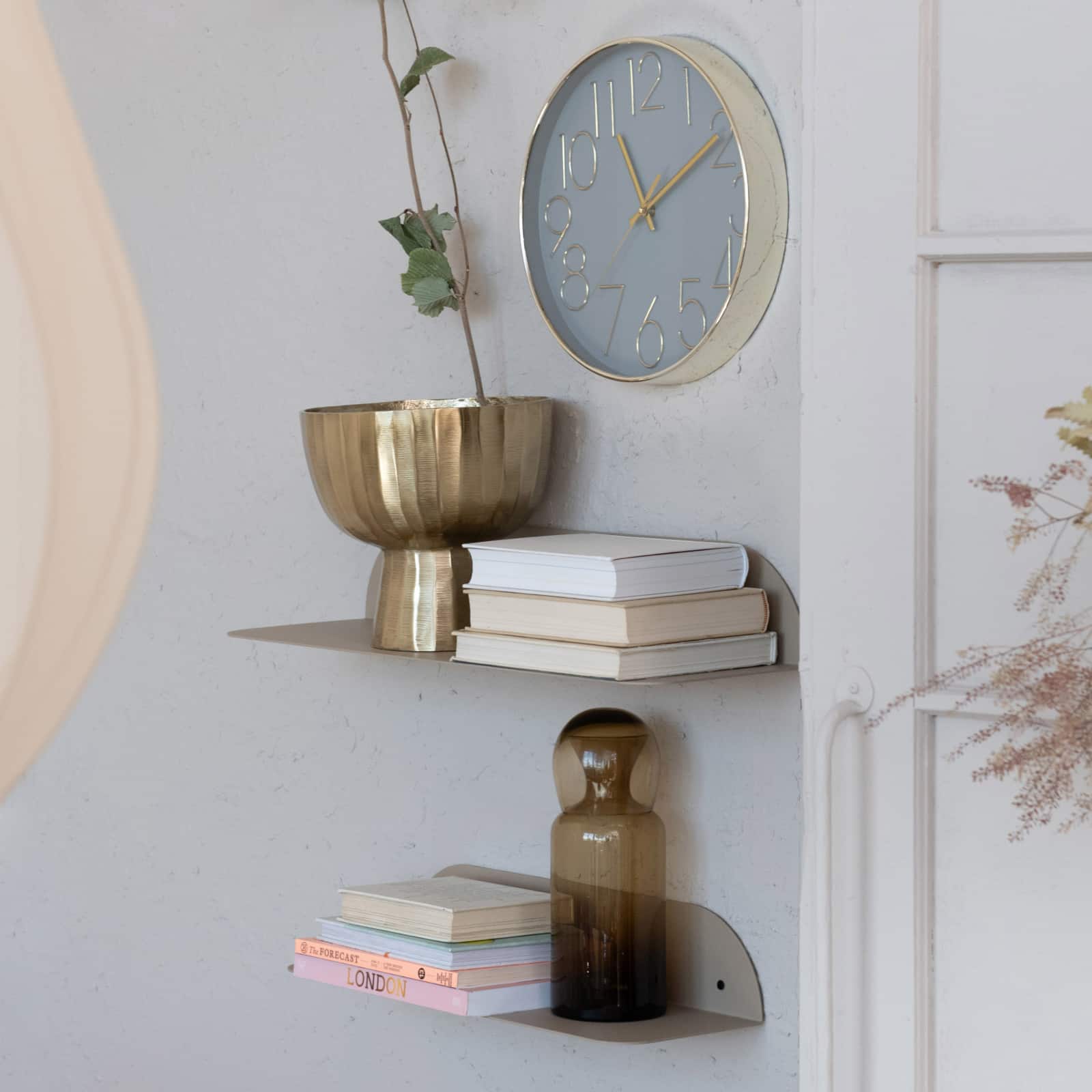 Hello Honey&#xAE; 8.5&#x22; Gold Aureate Creased Metal Planter