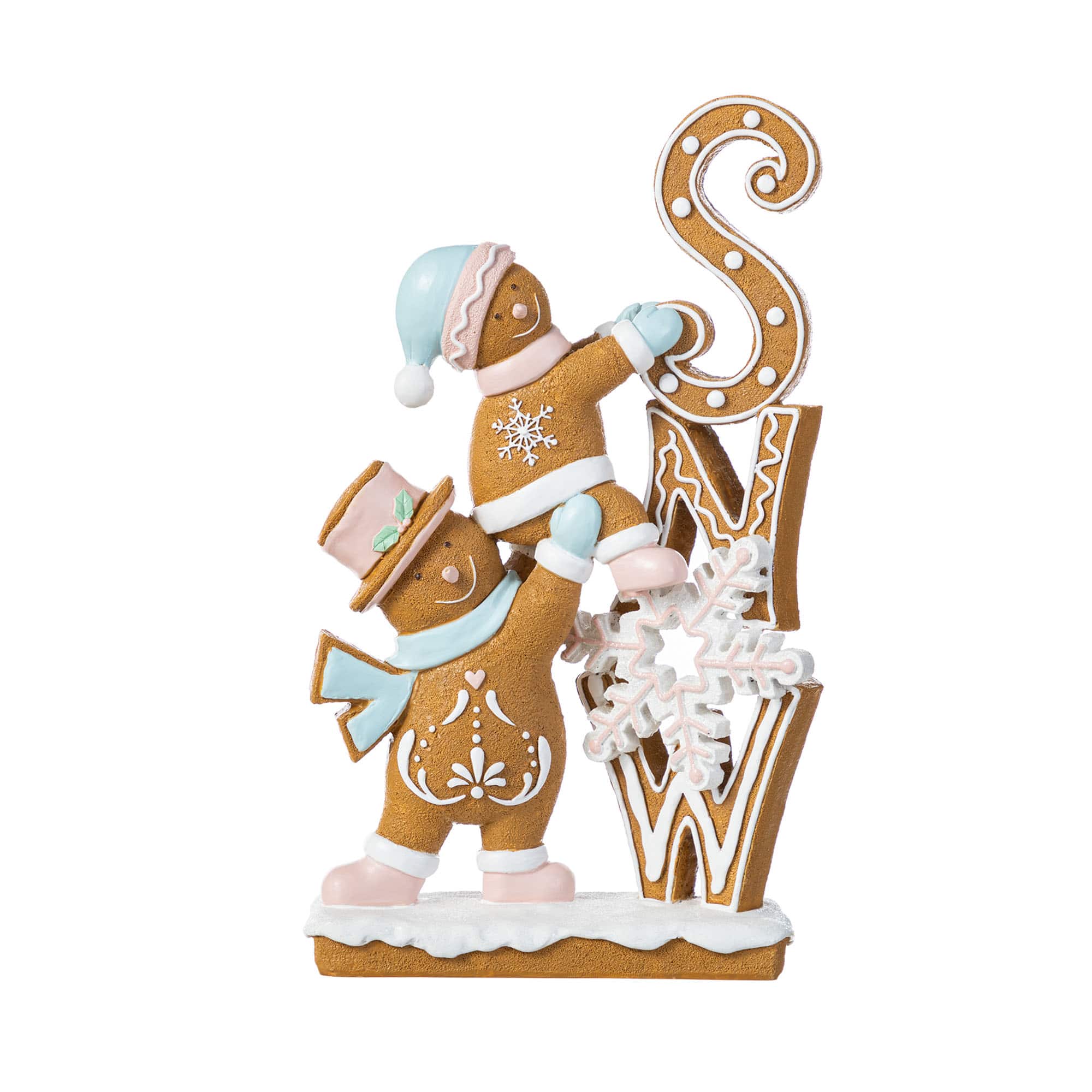 Glitzhome&#xAE; 12.5&#x22; Resin Christmas Gingerbread Table Decor