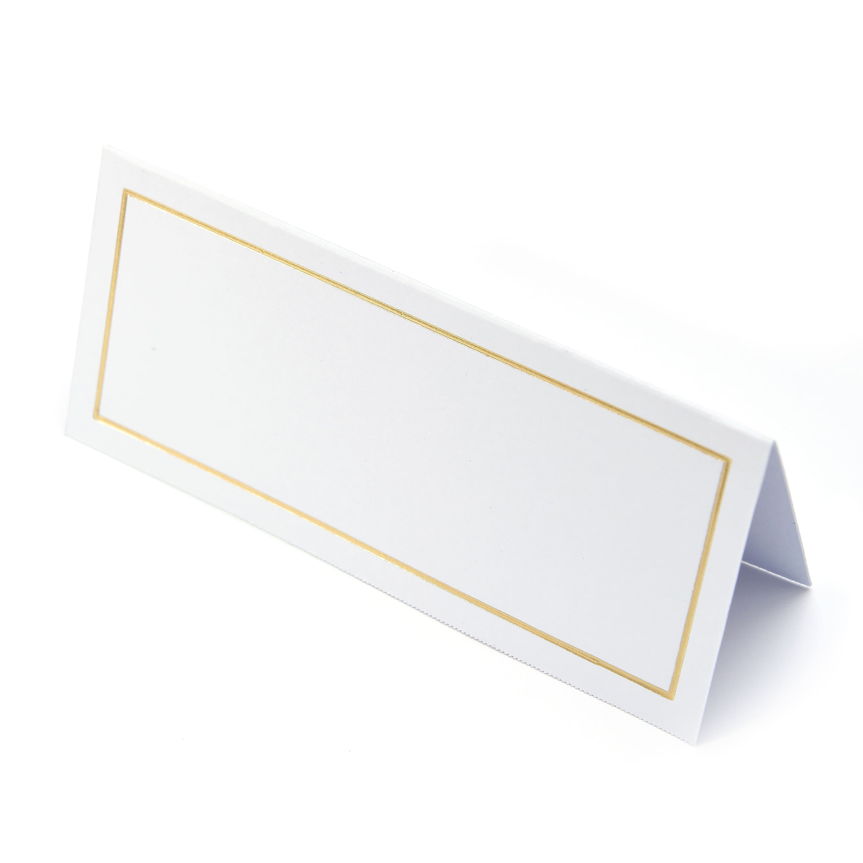 White and deals gold place cards