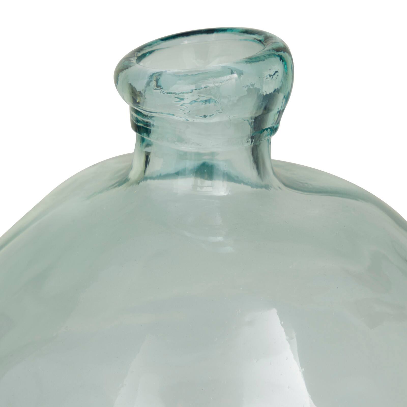 Blue Recycled Glass Handmade Spanish Vase 13&#x22; x 13&#x22; x 13&#x22;
