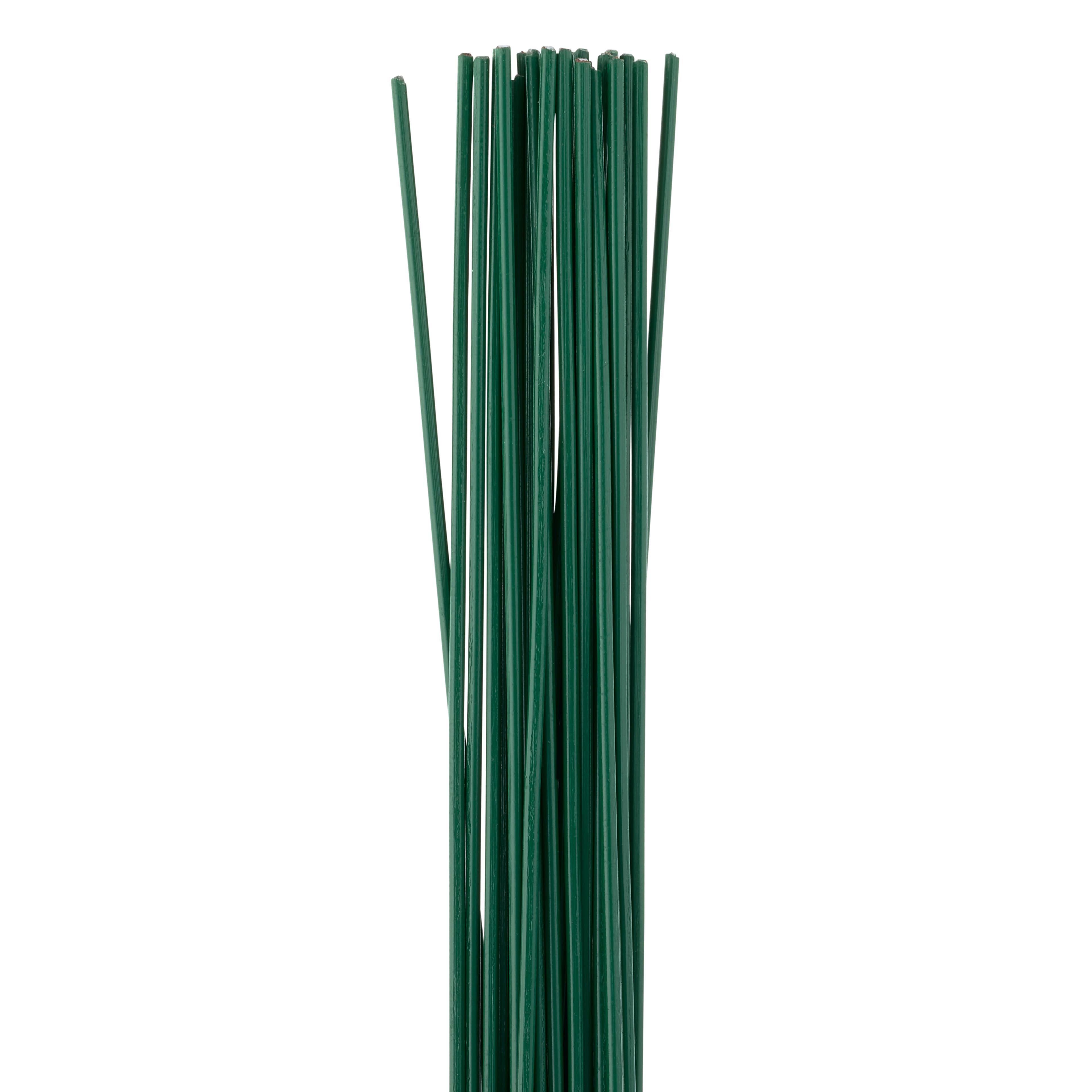Floral stem wire, L: 30 cm, Dia. 0,6 mm, green, 20 pc/ 1 pack [HOB-610350]  - Packlinq
