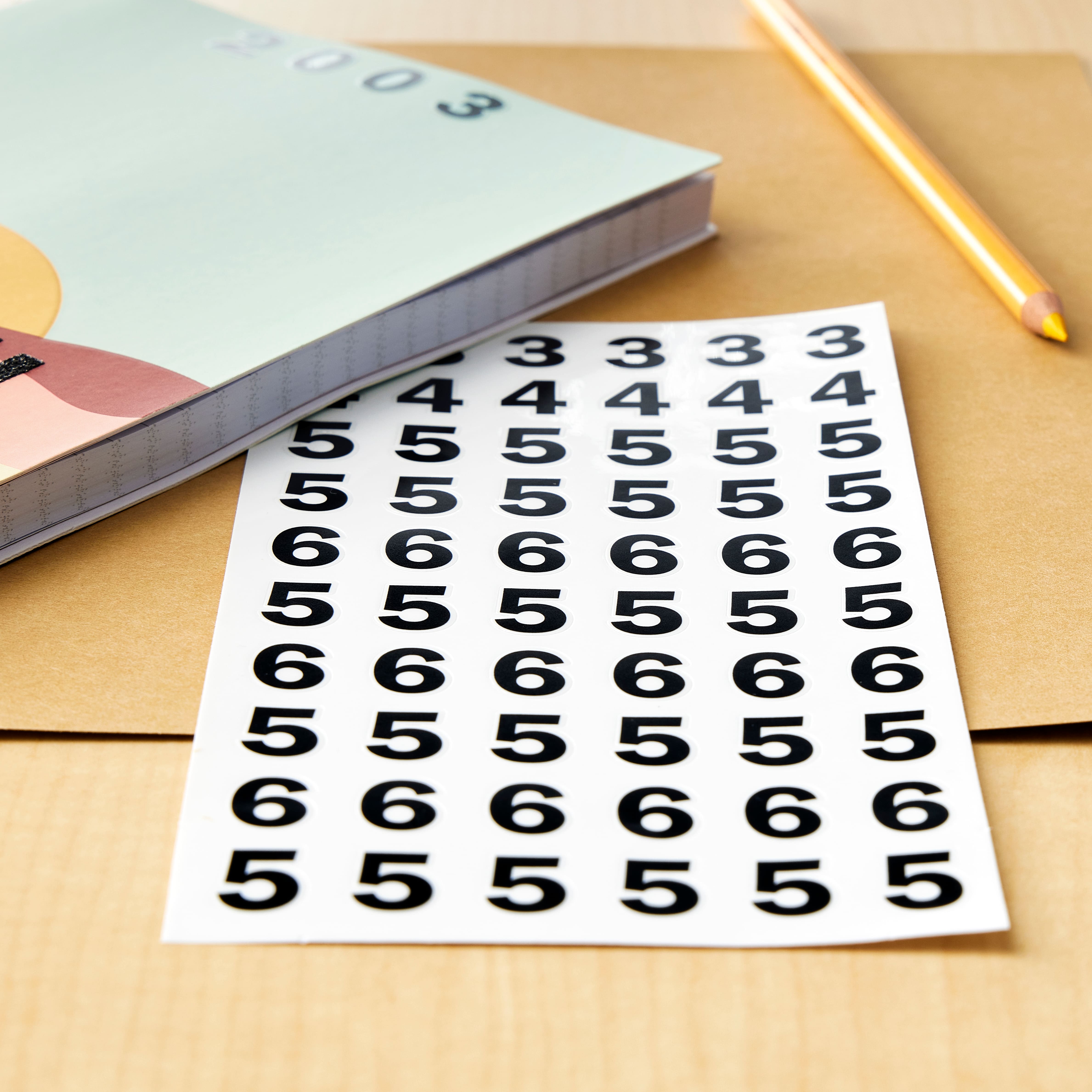 12 Pack: Black Number Stickers by Recollections™