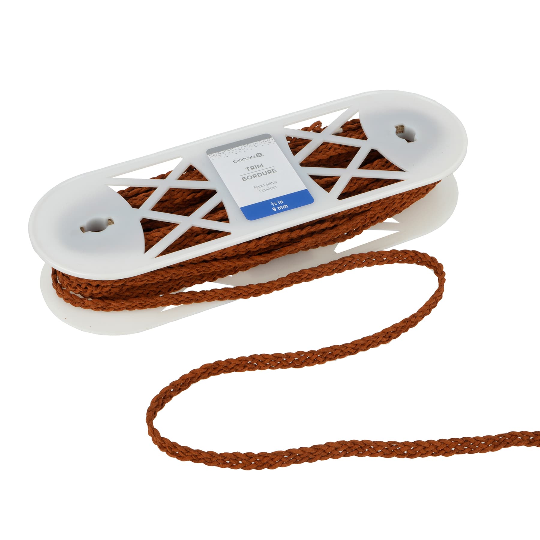 3/8&#x22; Faux Leather Braided Trim Ribbon by Celebrate It&#xAE;