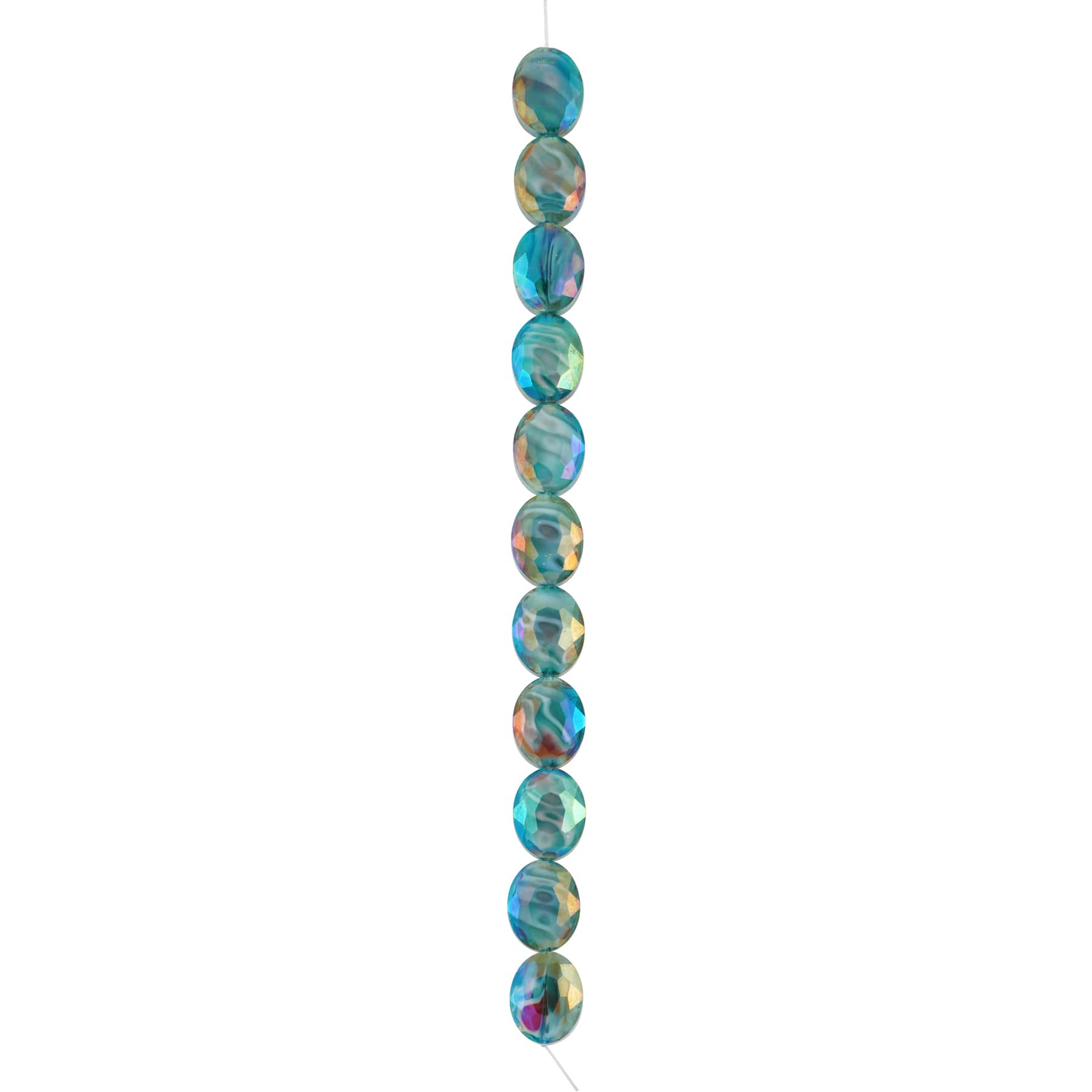 Iridescent Rondelle Glass Bead Stands, Hobby Lobby