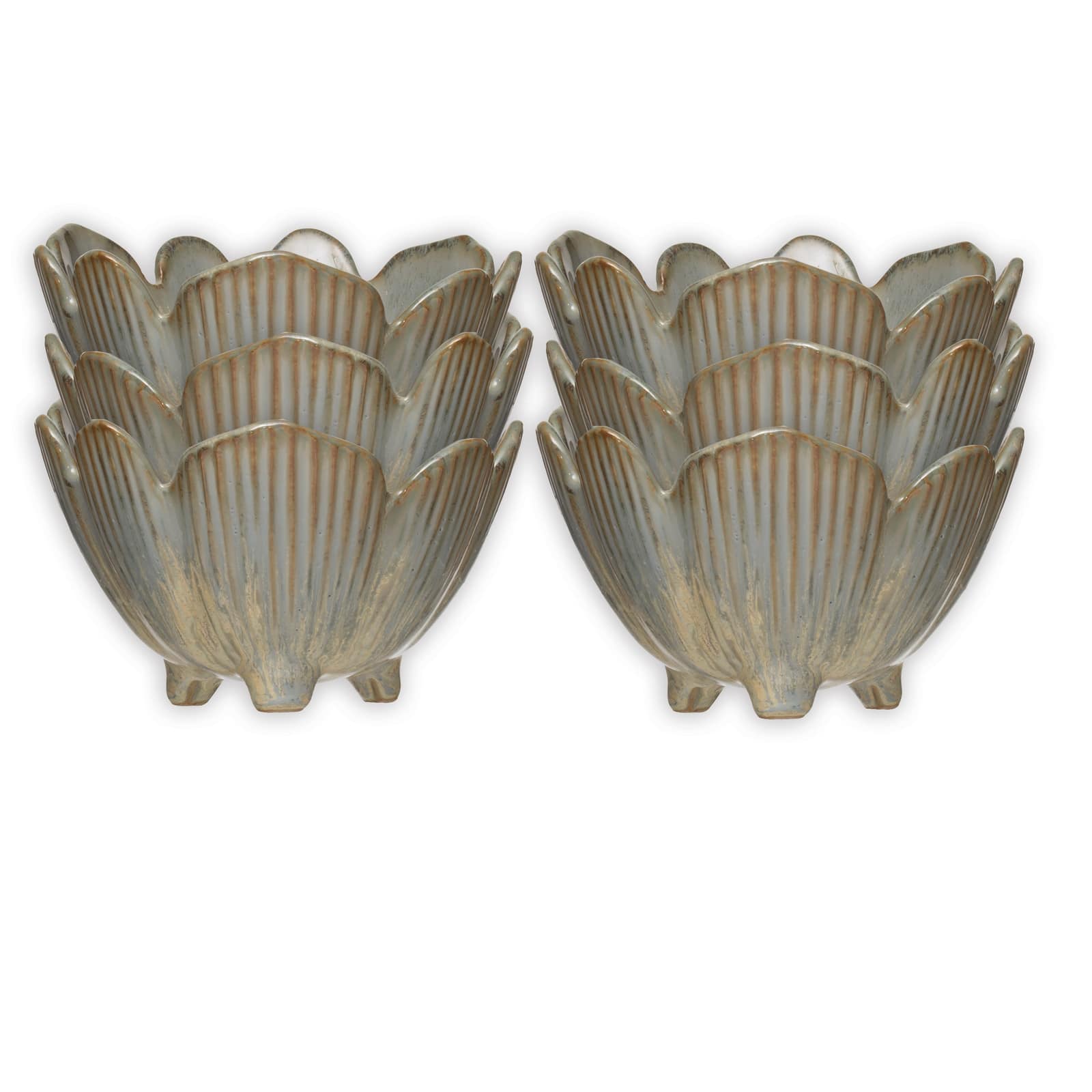 Hello Honey® Glazed Porcelain Flower Bowl Set, 6ct.