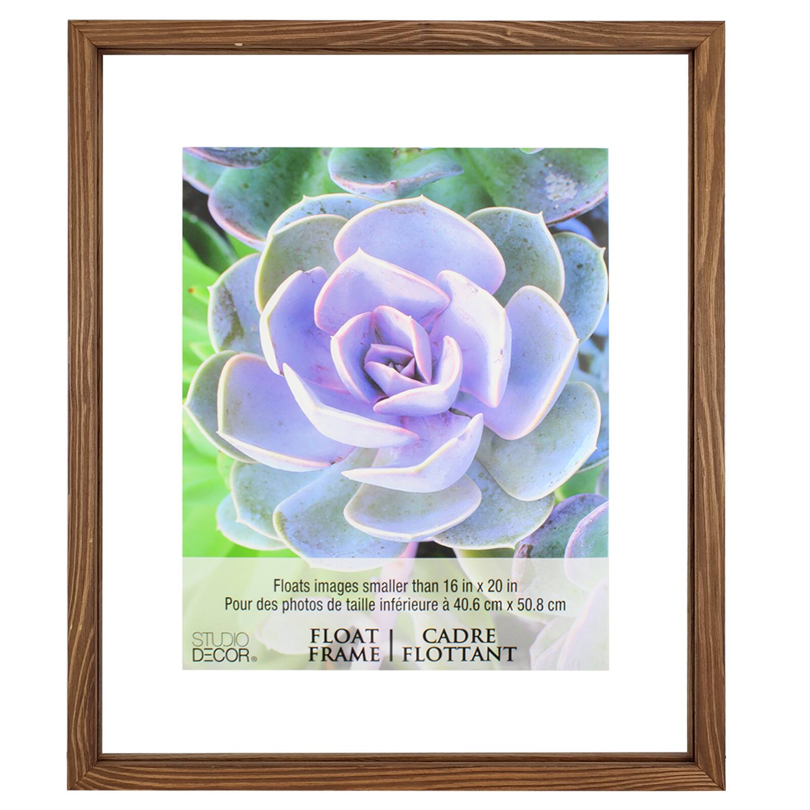 16" x 20"  Walnut Float Frame by Studio Décor®
