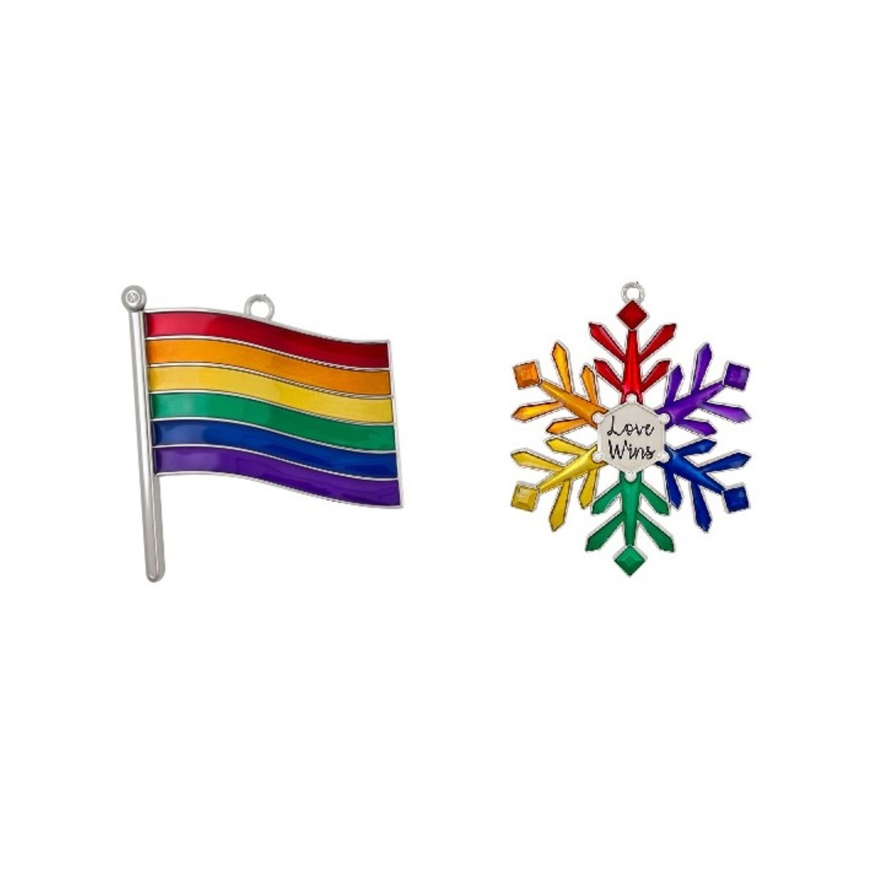 Assorted Enameled Metal Rainbow Pride Ornament, 1pc. by Ashland&#xAE;