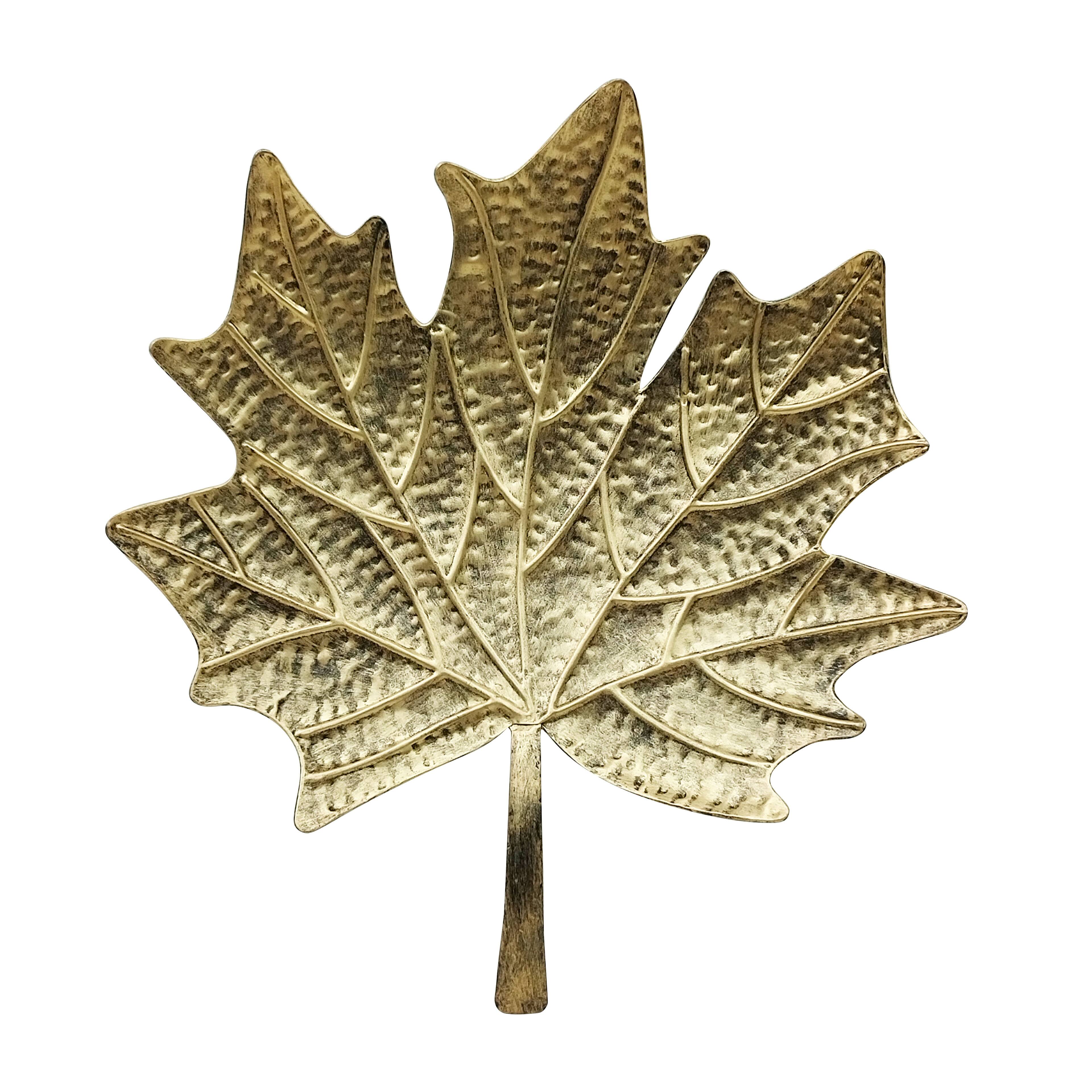 17&#x22; Gold Maple Leaf Tray Tabletop D&#xE9;cor by Ashland&#xAE;