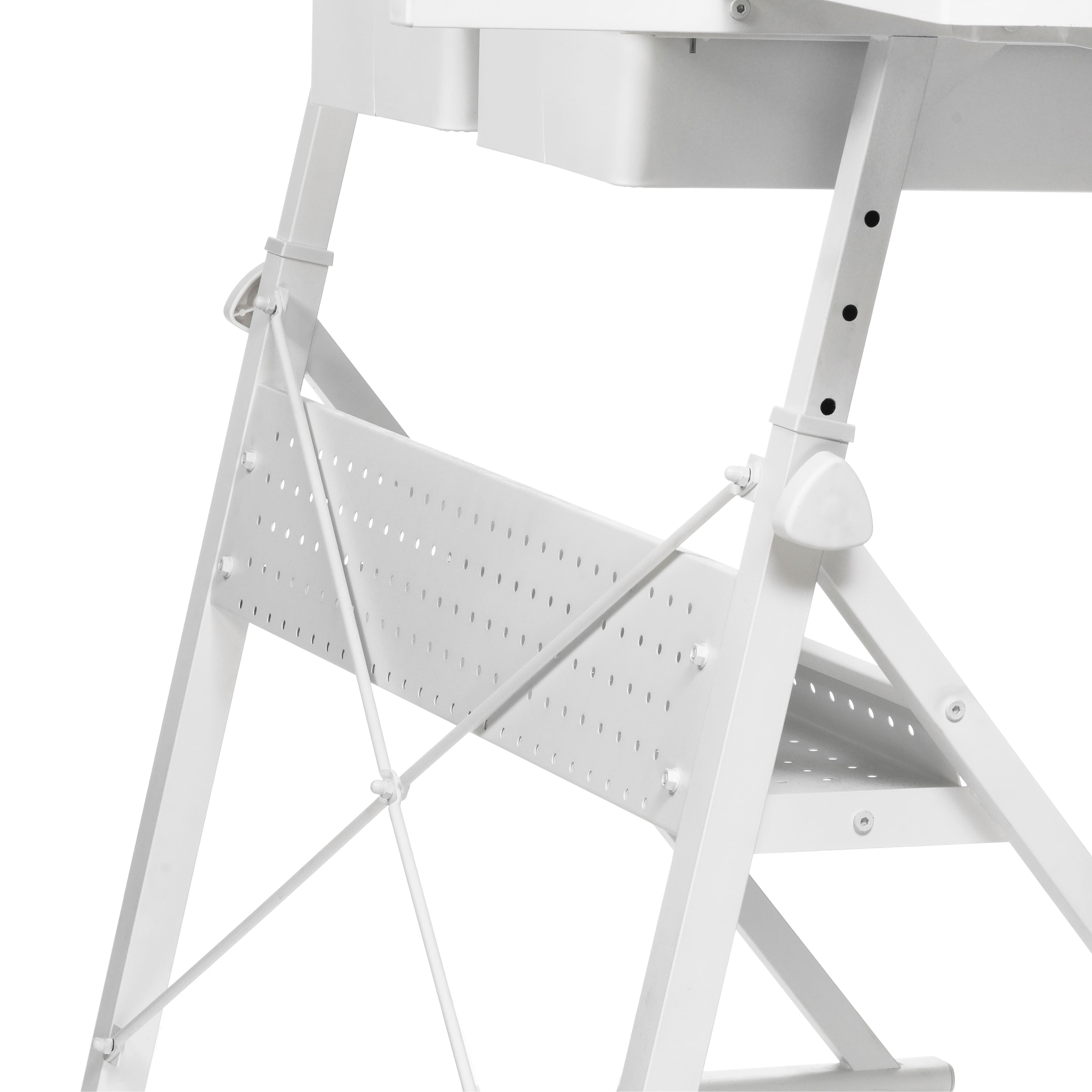 White Metal &#x26; Glass Artist Table by Artist&#x27;s Loft&#xAE;