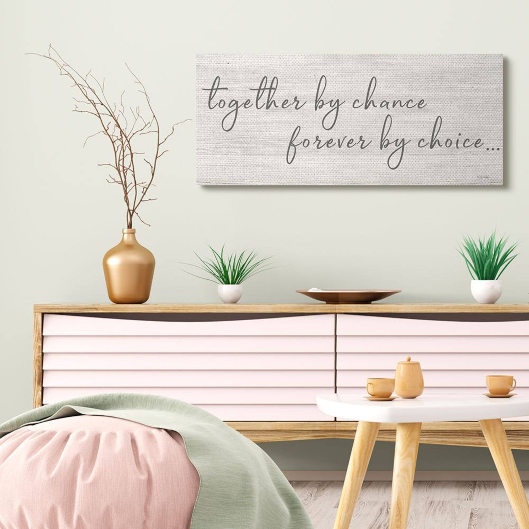 Stupell Industries Together By Chance Rustic Romantic Phrase Canvas Wall Art
